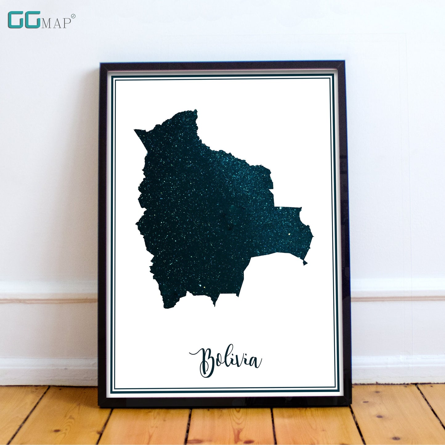 BOLIVIA map - Bolivia stars map - Bolivia Travel poster - Home Decor - Wall decor - Office map - Bolivia gift - GeoGIS studio