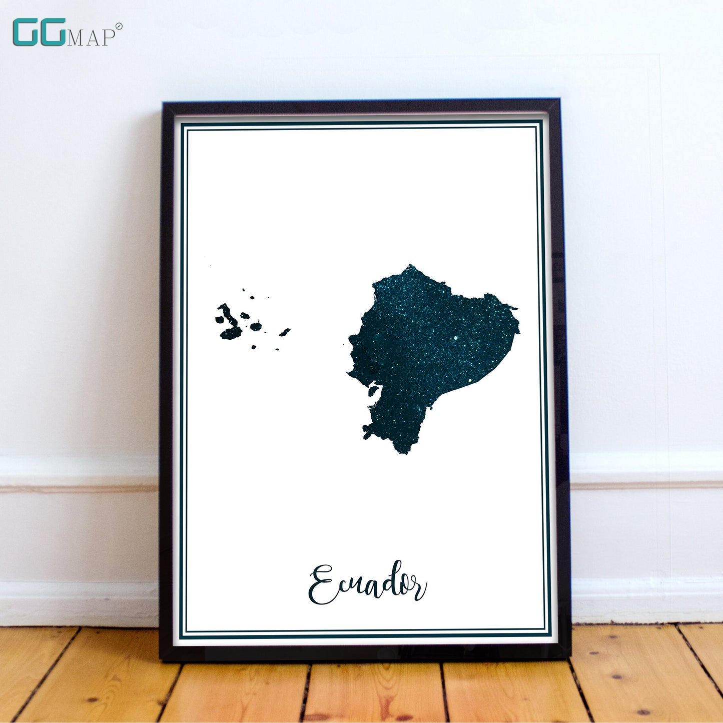 ECUADOR map - Ecuador stars map - Ecuador Travel poster - Home Decor - Wall decor - Office map - Ecuador gift - GeoGIS studio