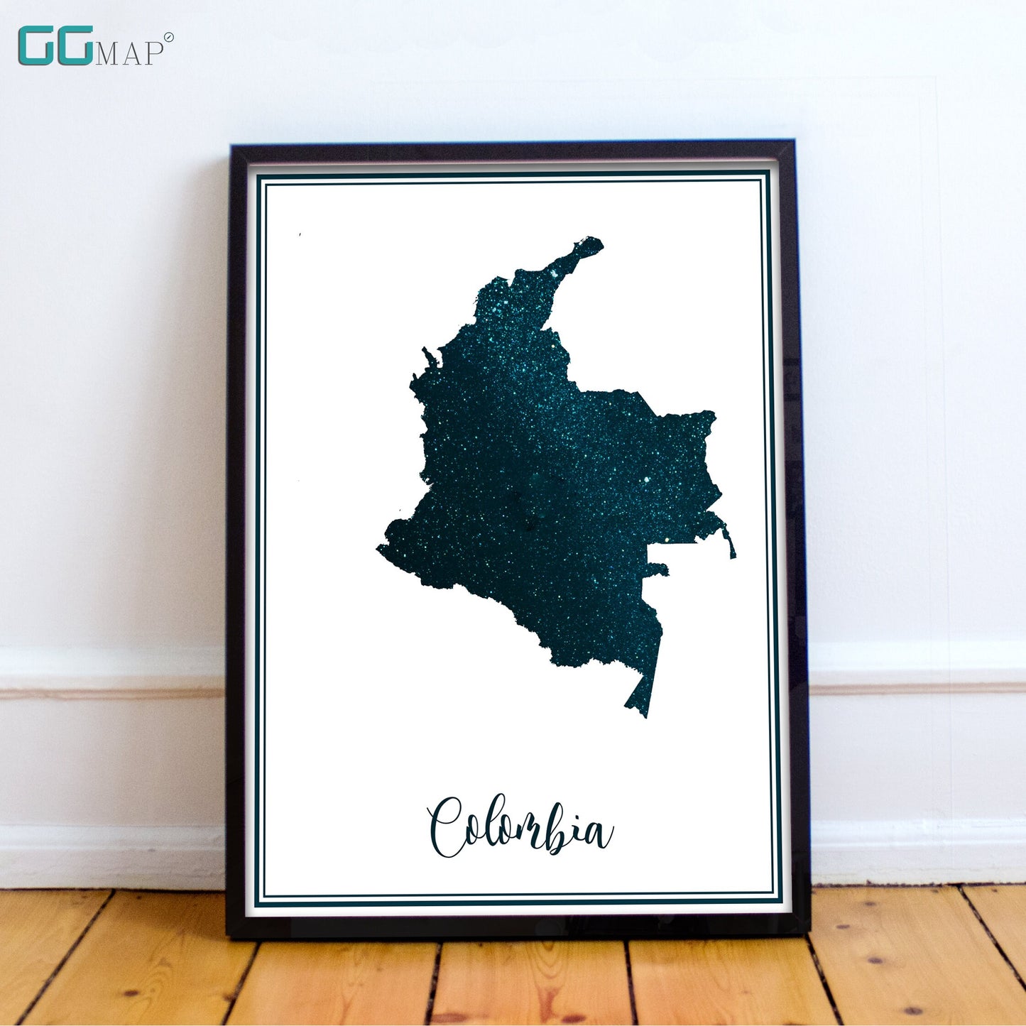 COLOMBIA map - Colombia stars map - Colombia Travel poster - Home Decor - Wall decor - Office map - Colombia gift - GeoGIS studio