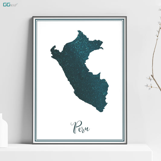 a picture of a map of portugal in teal