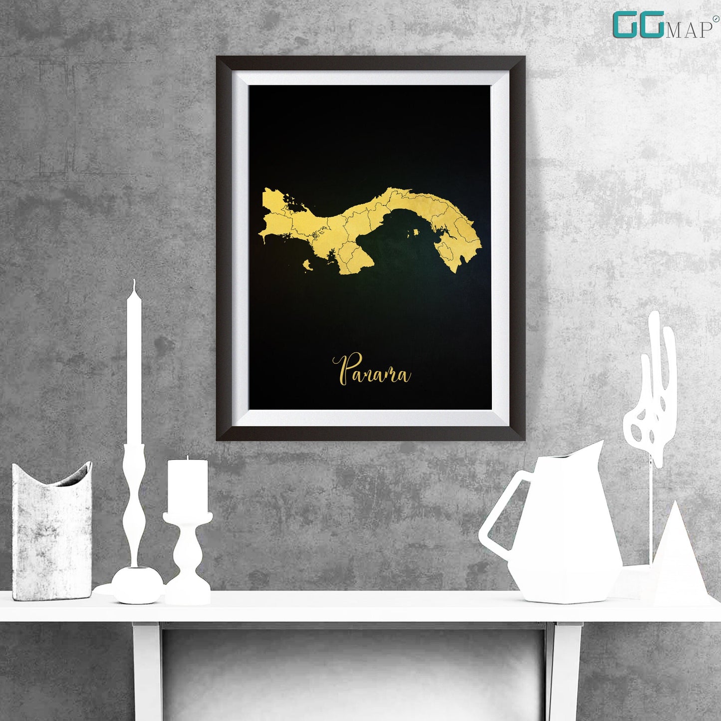 PANAMA map - Panama gold map - Travel poster - Home Decor - Wall decor - Office map - Panama gift -  - Panama poster