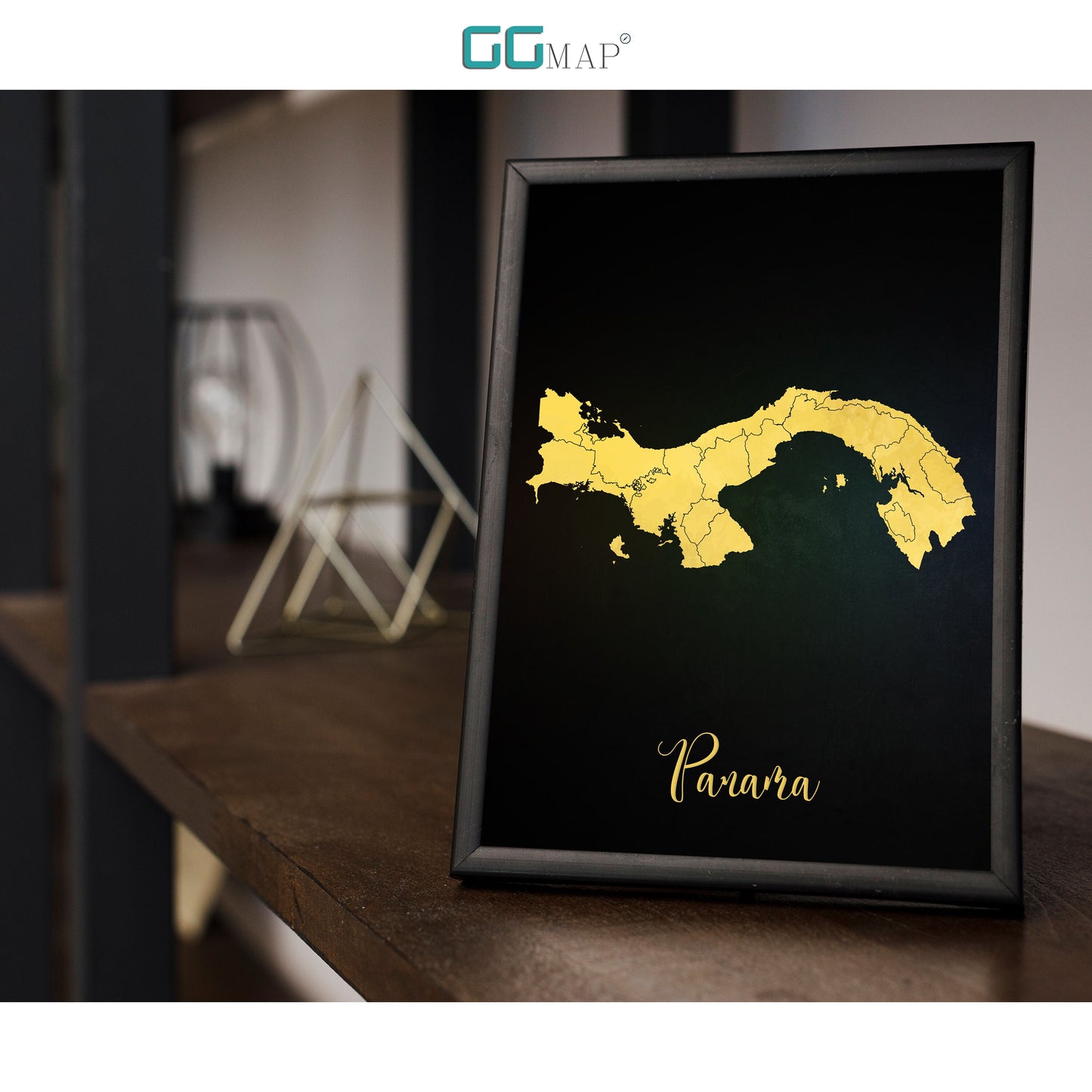 PANAMA map - Panama gold map - Travel poster - Home Decor - Wall decor - Office map - Panama gift -  - Panama poster