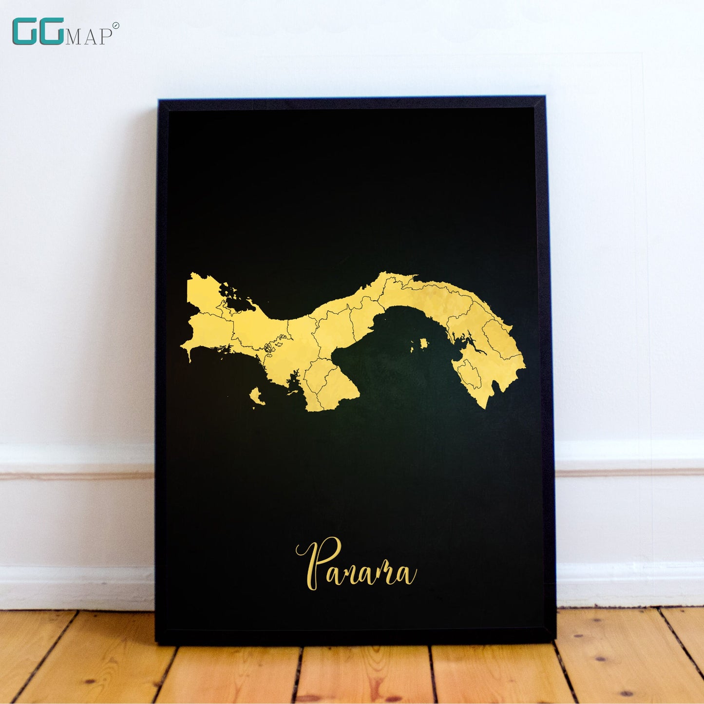 PANAMA map - Panama gold map - Travel poster - Home Decor - Wall decor - Office map - Panama gift -  - Panama poster