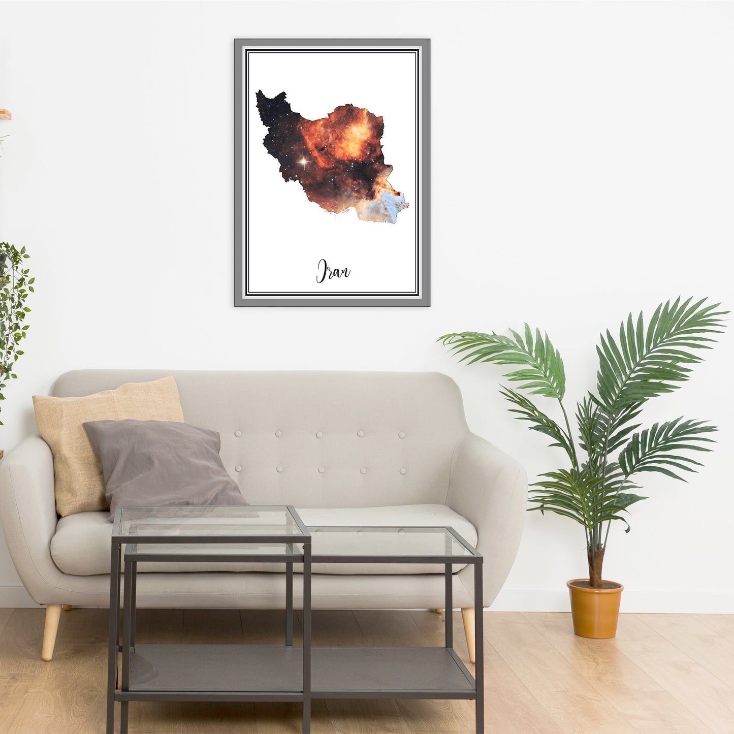 IRAN map - Iran Omega nebula map - Travel poster - Home Decor - Wall decor - Office map - Iran gift - GGmap - Iran poster