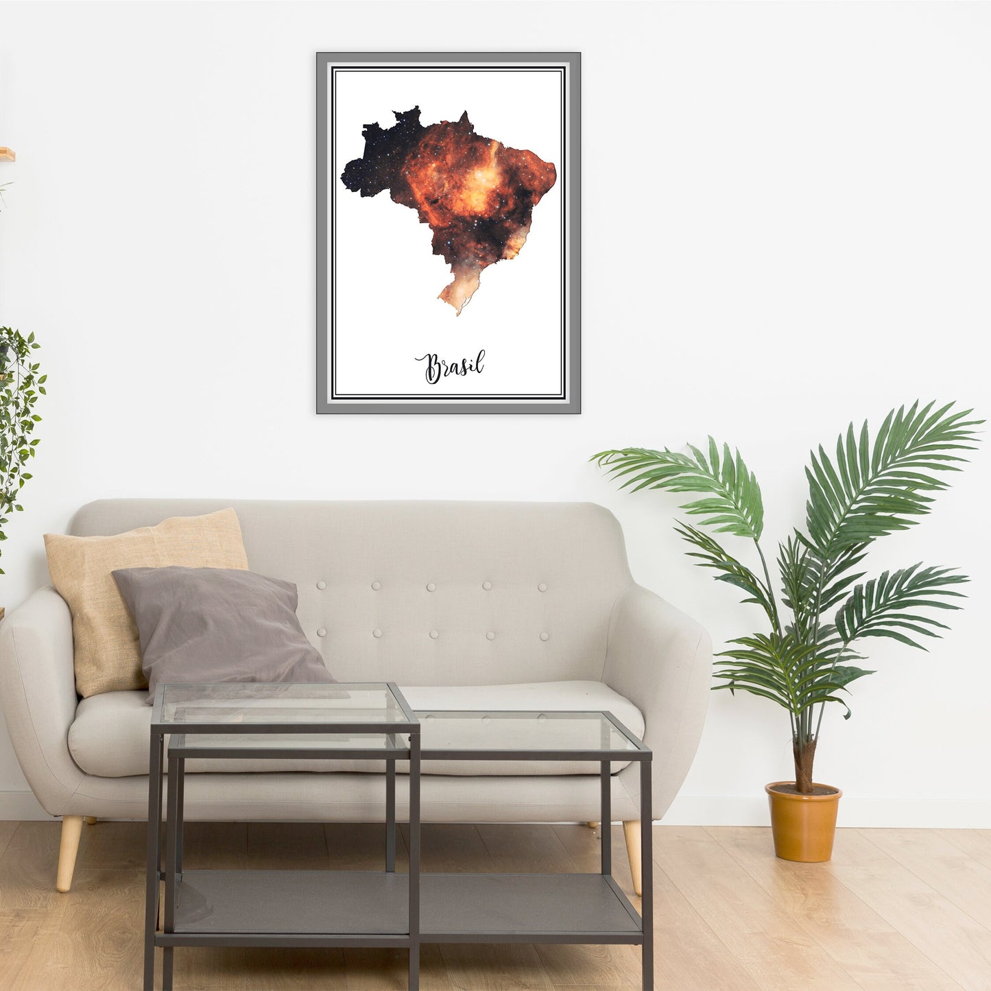 BRASIL map - Brasil Omega nebula map - Travel poster - Home Decor - Wall decor - Office map - Brasil gift - GGmap - Brasil poster