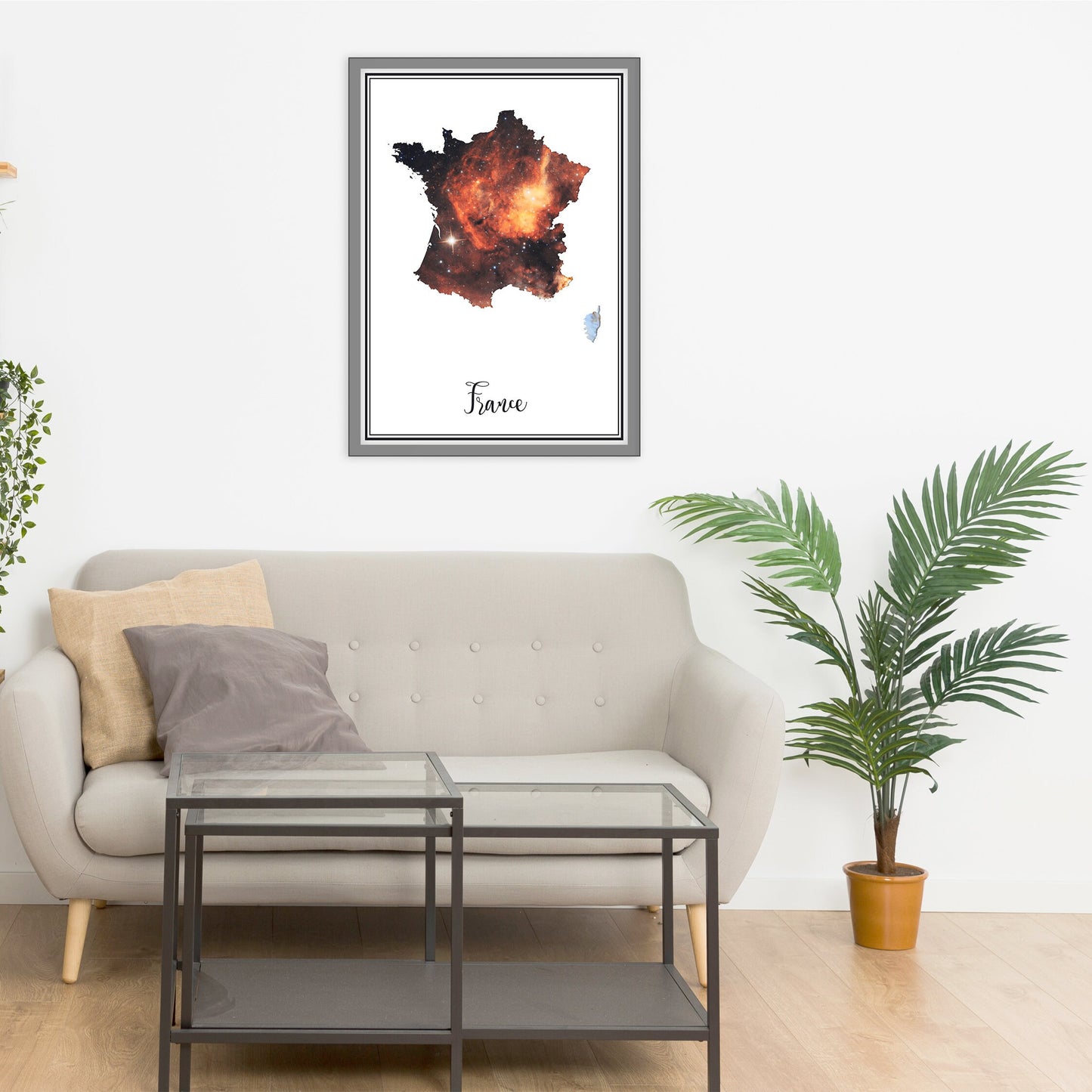 FRANCE map - France Omega nebula map - Travel poster - Home Decor - Wall decor - Office map - France gift - GeoGIS studio