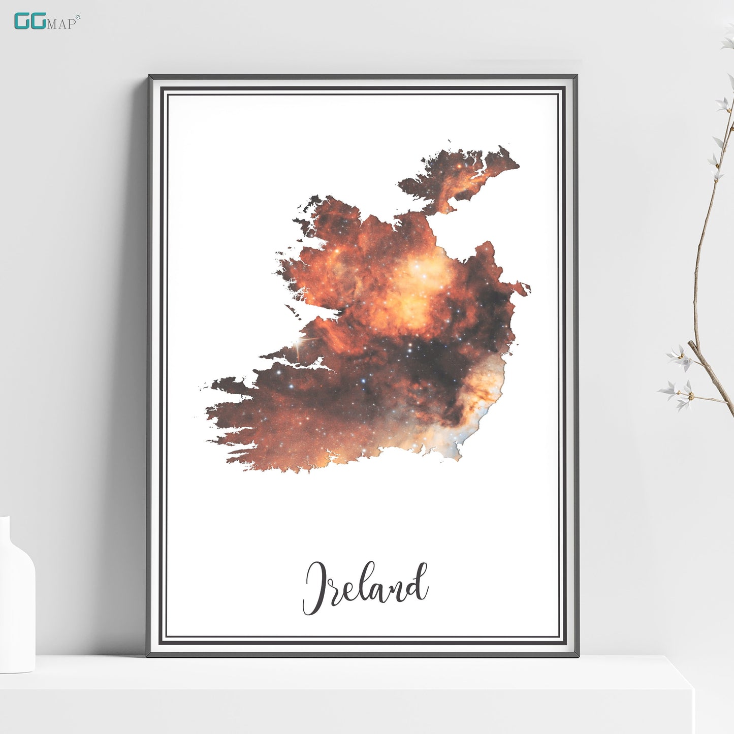 a picture of iceland in watercolor on a white background