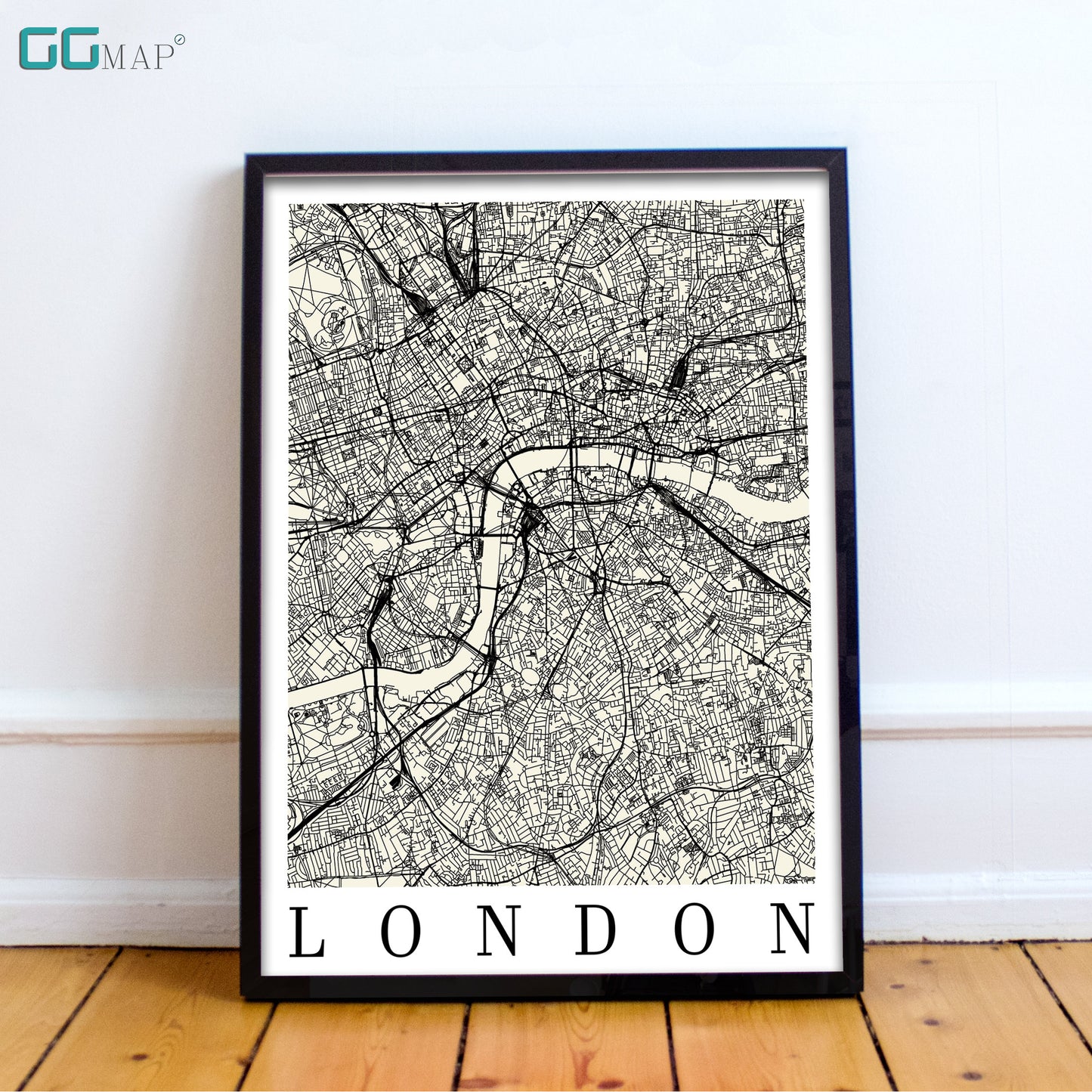 City map of LONDON - Home Decor - Wall decor - Office map - Travel map - Print map - Poster city map - London map - GeoGIS Studio