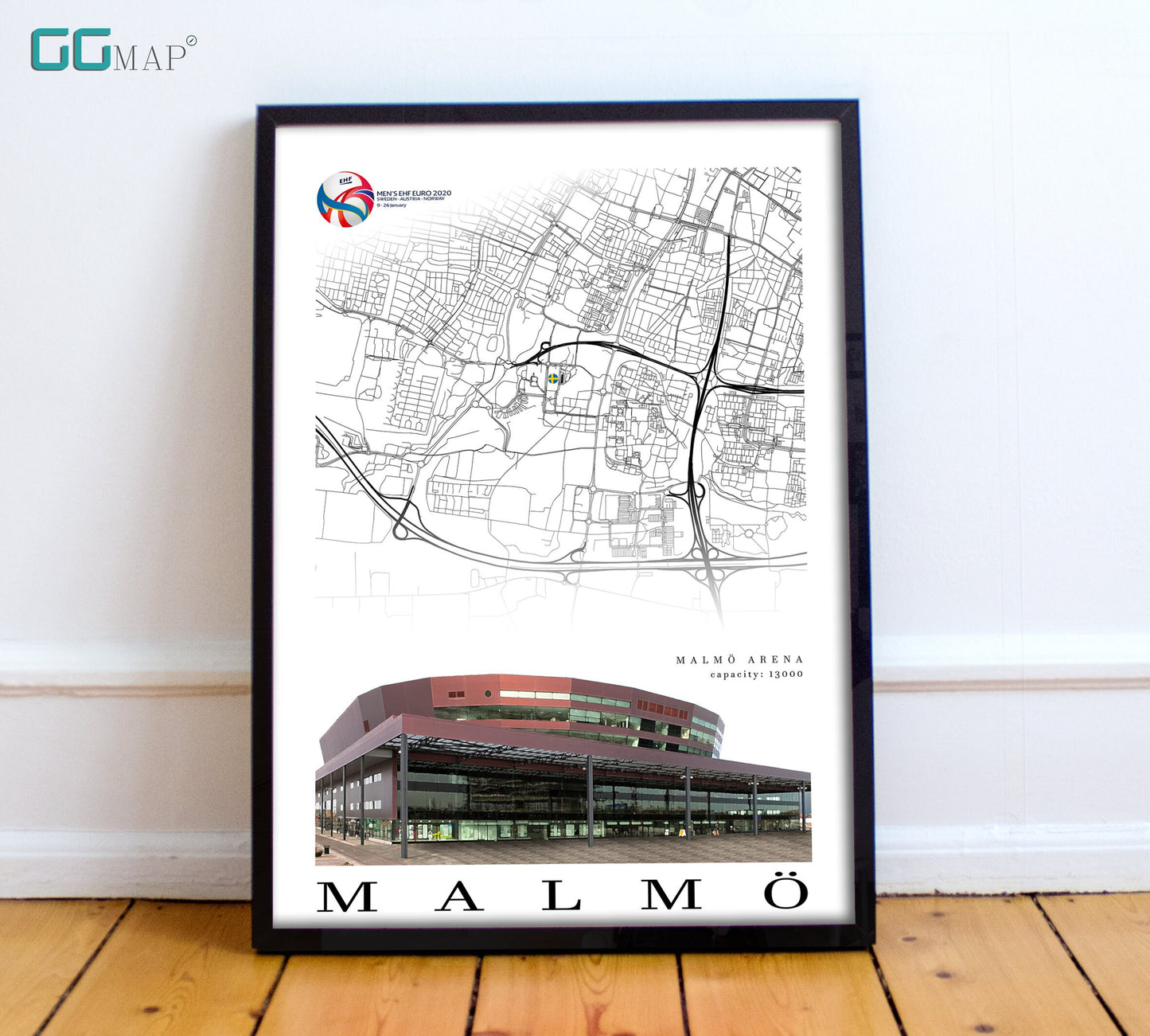 City map of MALM - Malm Arena - Home Decor Malm Arena - Malm Arena poster - Malm Arena wall decor - Print map