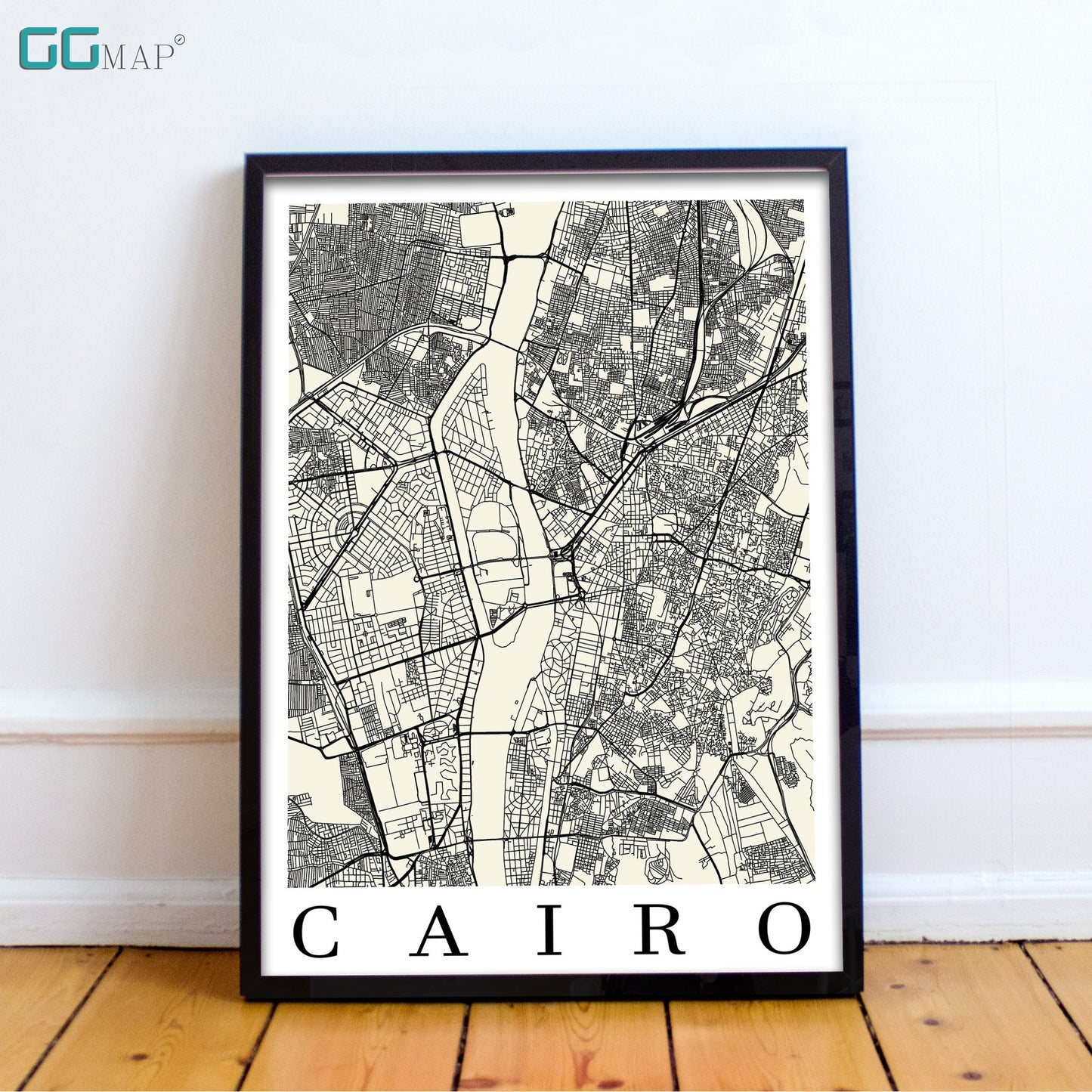 City map of CAIRO - Home Decor - Wall decor - Office map - Travel map - Print map - Poster city map - Cairo map - GeoGIS Studio