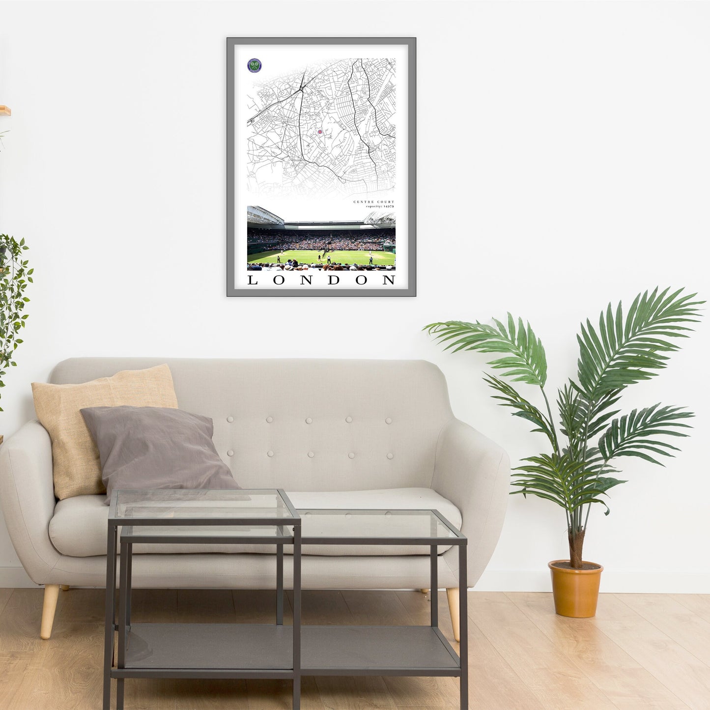 City map of LONDON - Centre Court Wimbledon - Home Decor Centre Court Wimbledon - Wall decor Centre Court Wimbledon - Print map