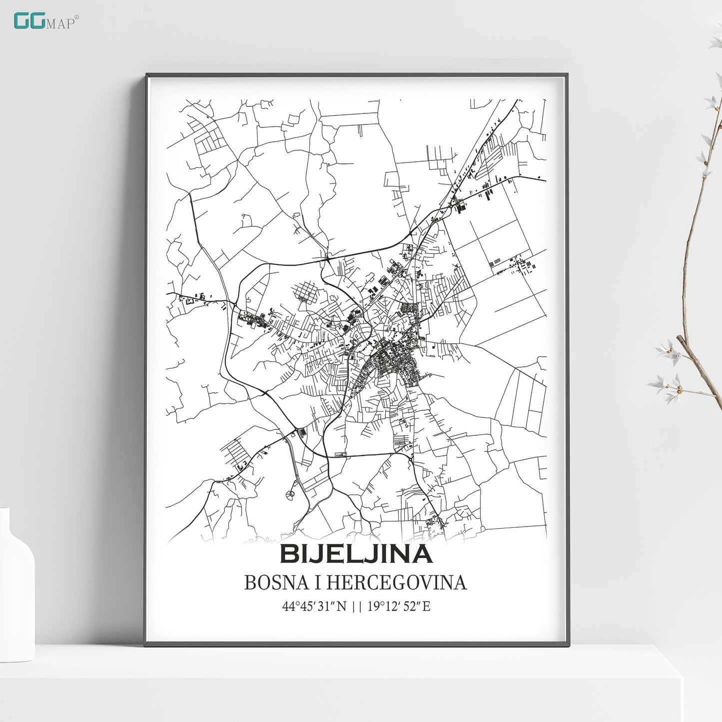 a black and white map of bologna, italy