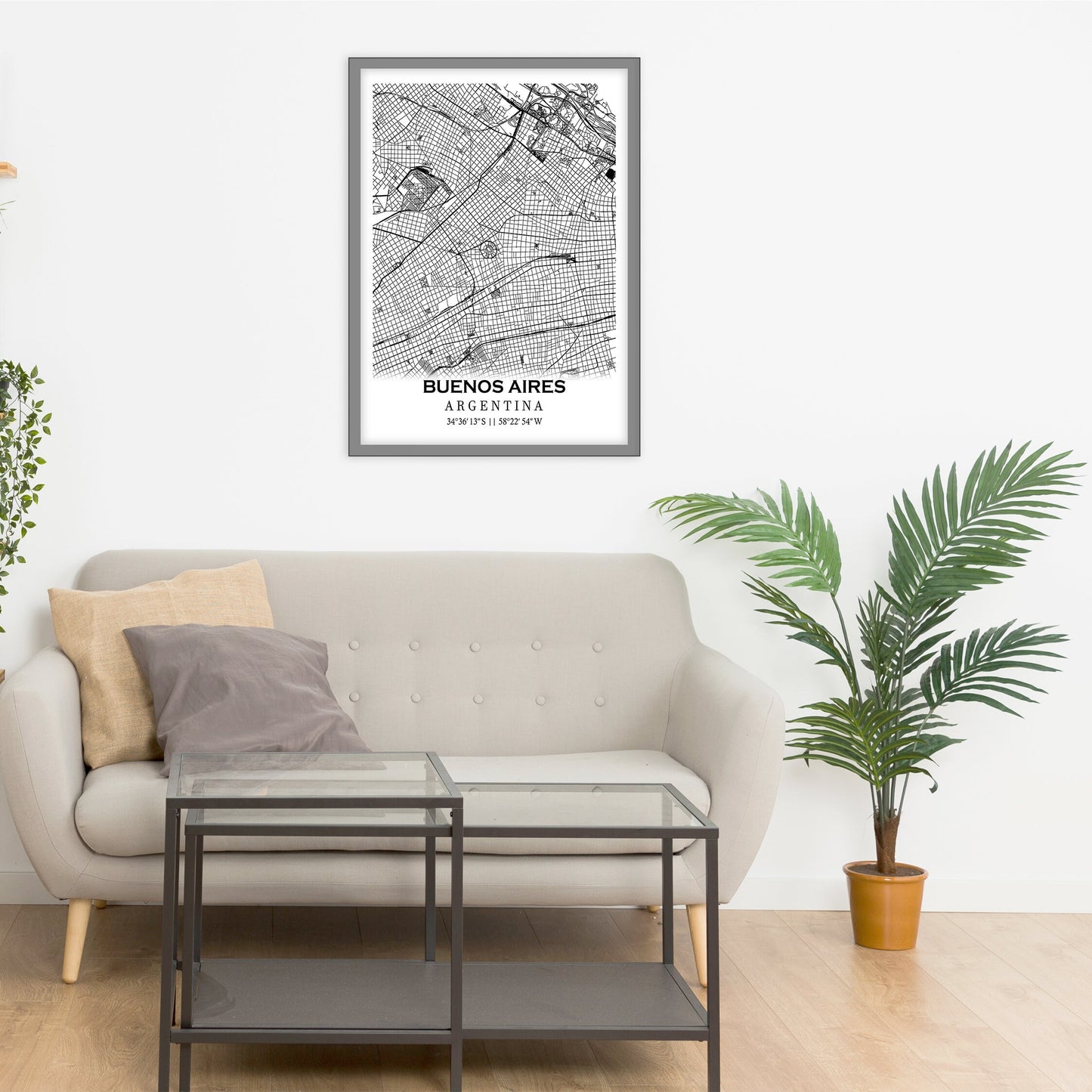 City map of BUENOS AIRES - Home Decor - Wall decor- Office map- Travel map- Print map- Poster city map- Buenos Aires map- Map art- Argentina