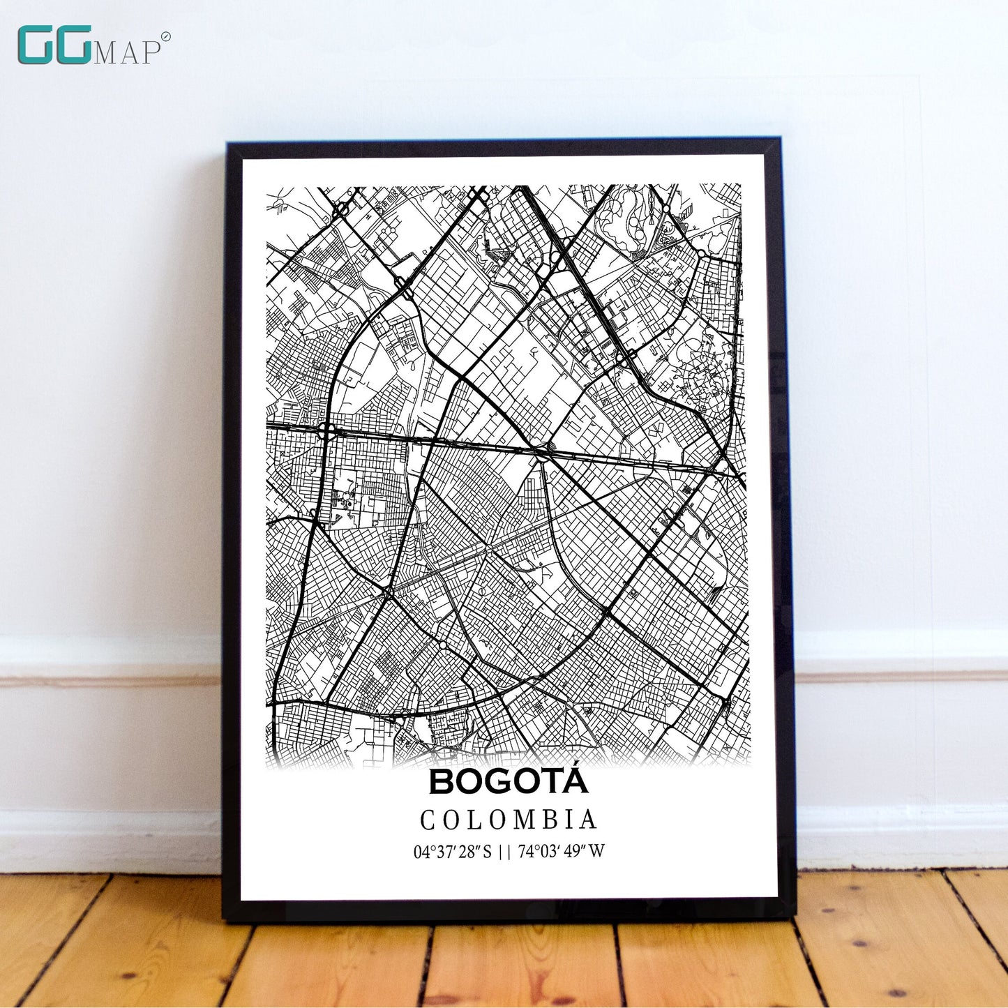 City map of BOGOTÅ - Home Decor - Wall decor - Office map - Travel map - Print map - Poster city map - Bogota map - Map art - Colombia