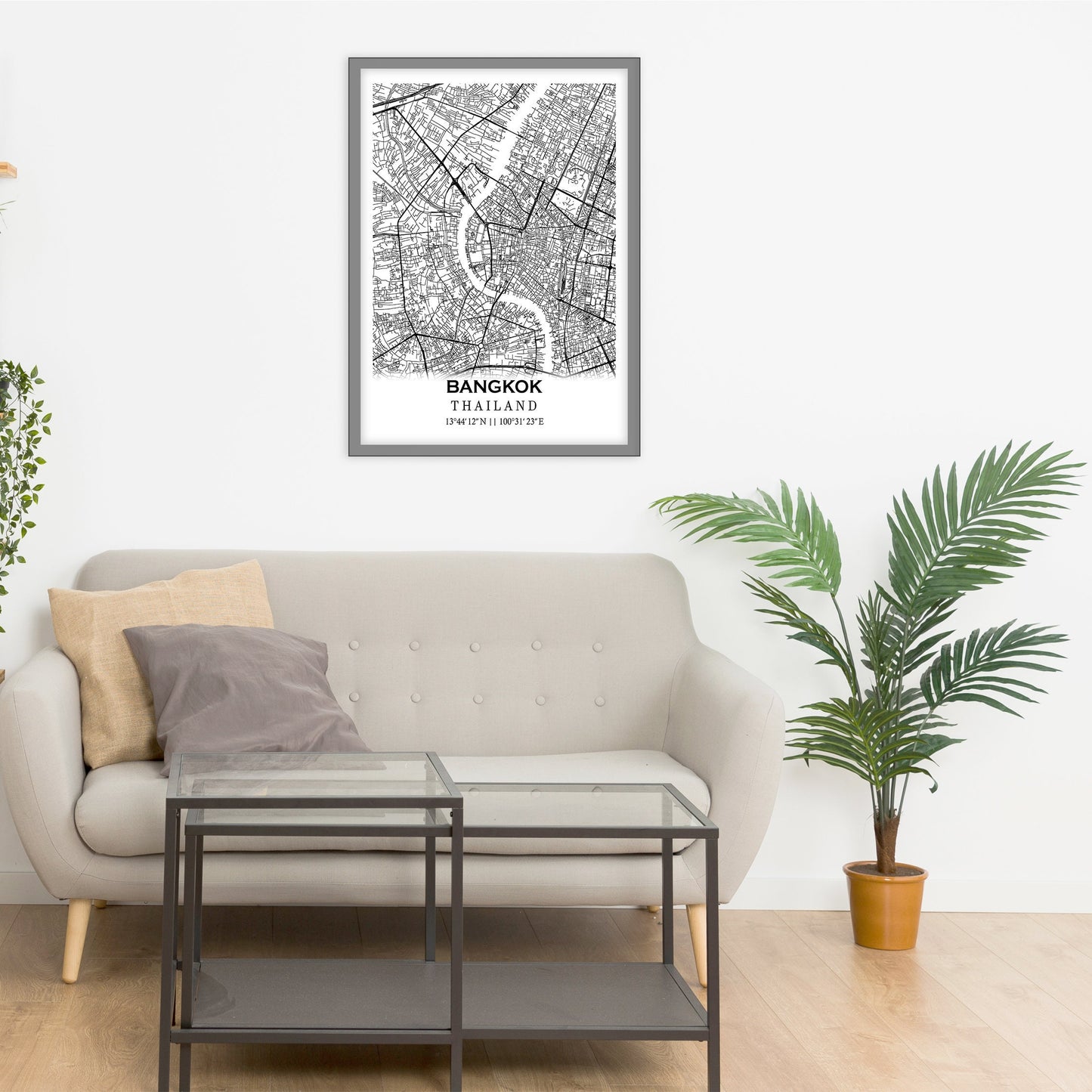 City map of BANGKOK - Home Decor - Wall decor - Office map -Travel map - Print map - Poster city map -Bangkok map - GeoGIS Studio - Thailand