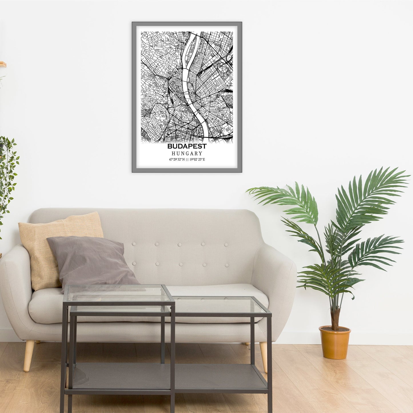 City map of BUDAPEST - Home Decor - Decor - Office map, Budapest Travel map - Print map - Poster city map - Budapest map - map art - Hungary