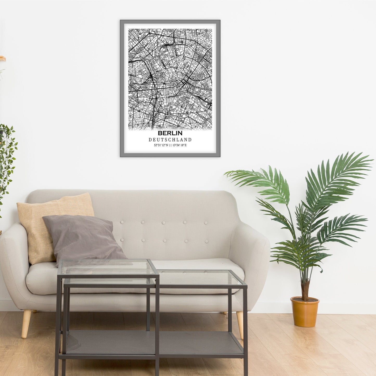 Map of BERLIN, Germany, Deutschland - Home Decor -Wall decor -Office map -Travel map -Print map - Poster city map - Office decor-Deutschland