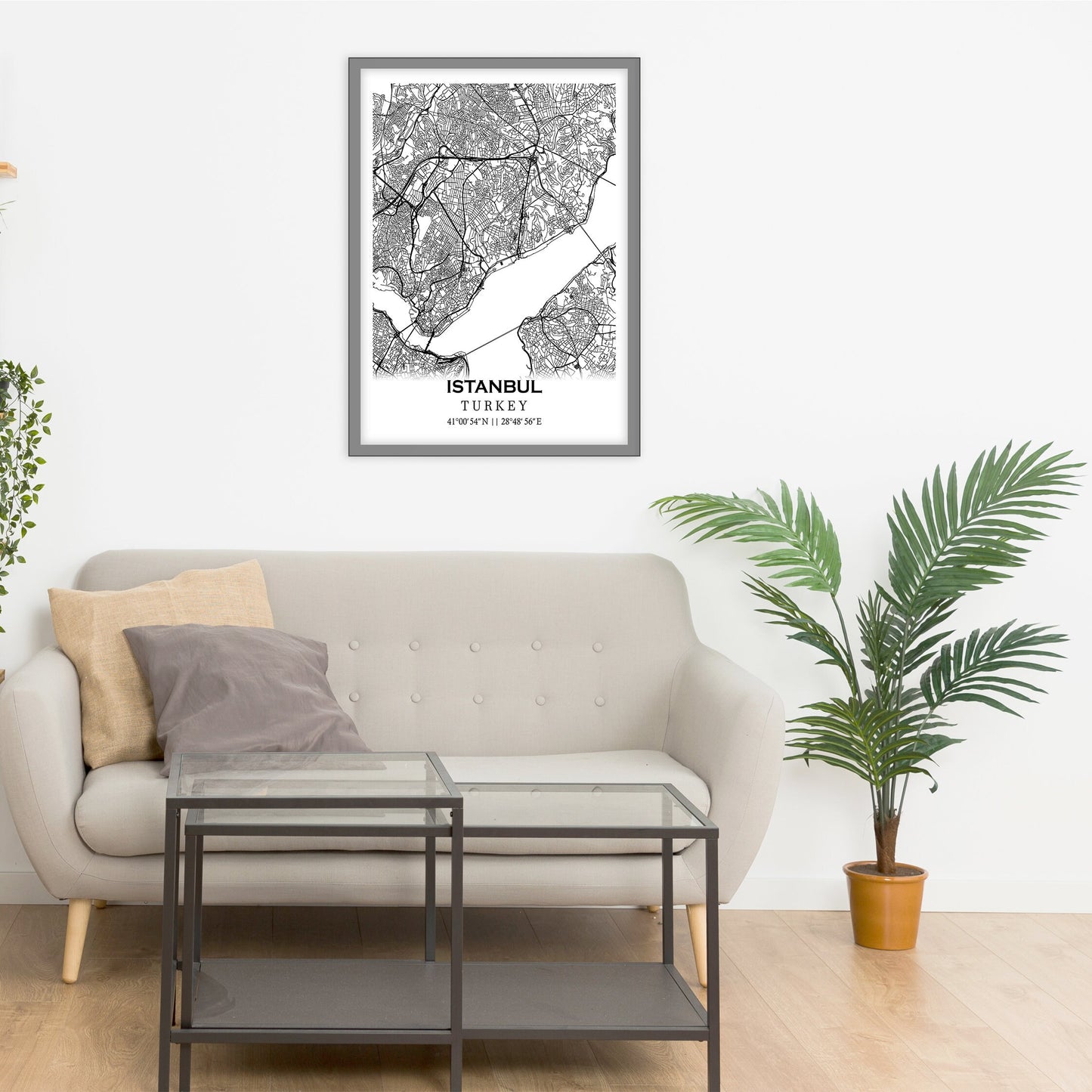 City map of ISTANBUL - Home Decor - Wall decor - Office map - Travel map - Print map - Poster city map -Istanbul map -Turkey