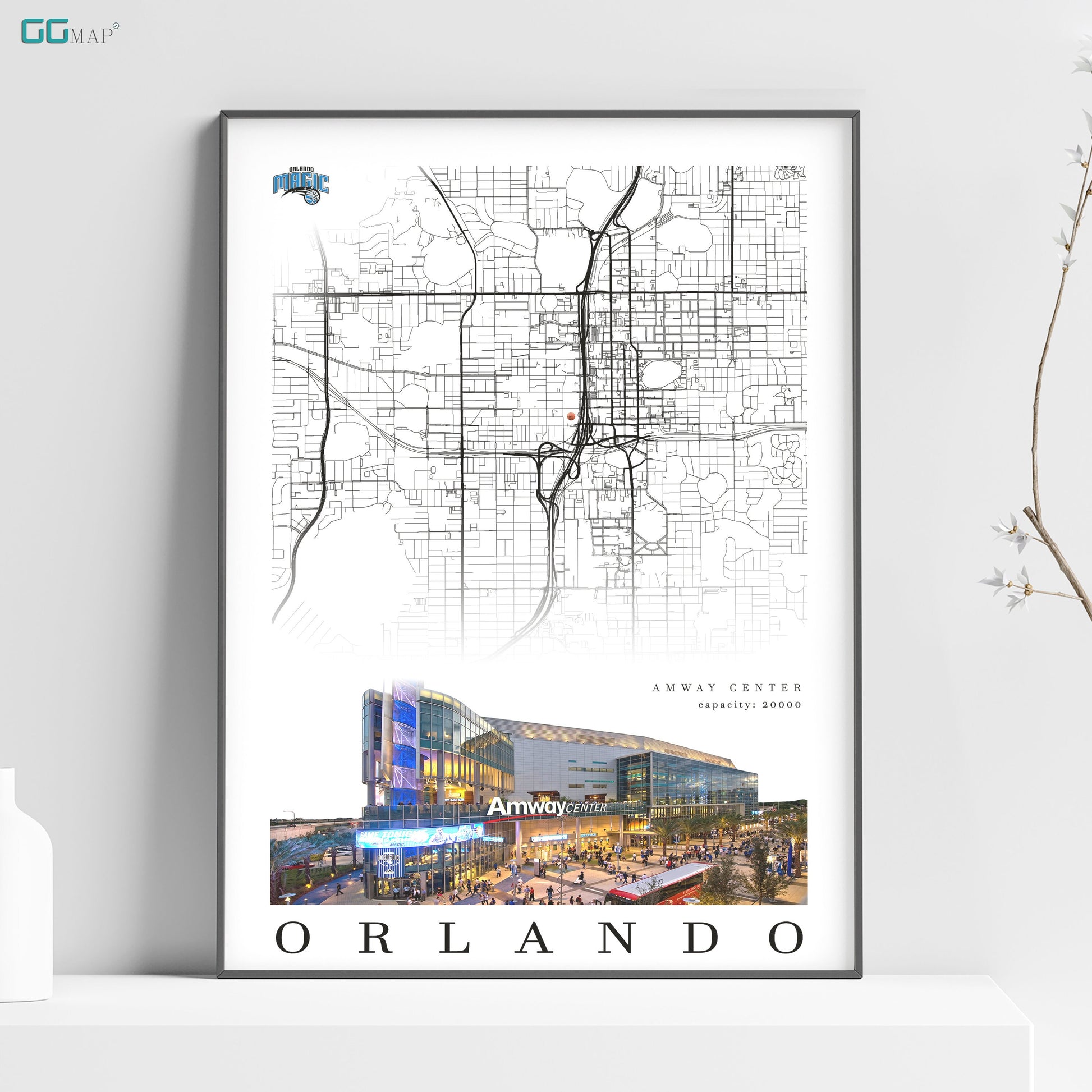 a poster of a city map of portland