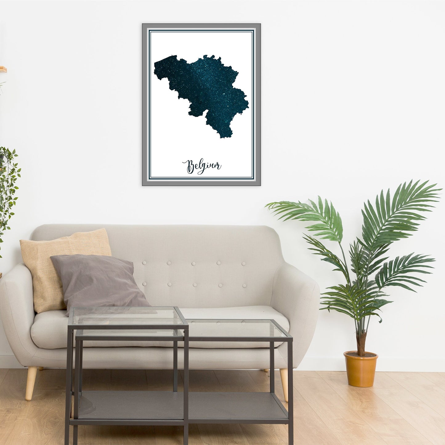 BELGIUM map - Belgium stars map - Travel poster - Home Decor - Wall decor - Office map - Belgium gift - GeoGIS studio