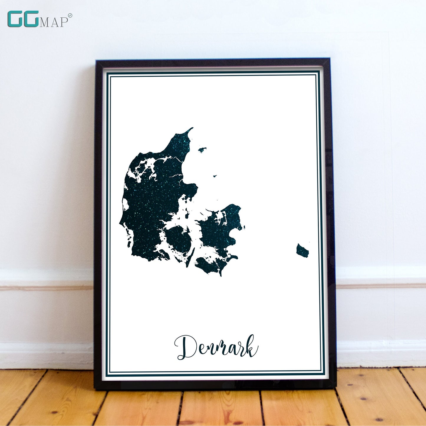 DENMARK map - Denmark stars map - Travel poster - Home Decor - Wall decor - Office map - Denmark gift - GeoGIS studio