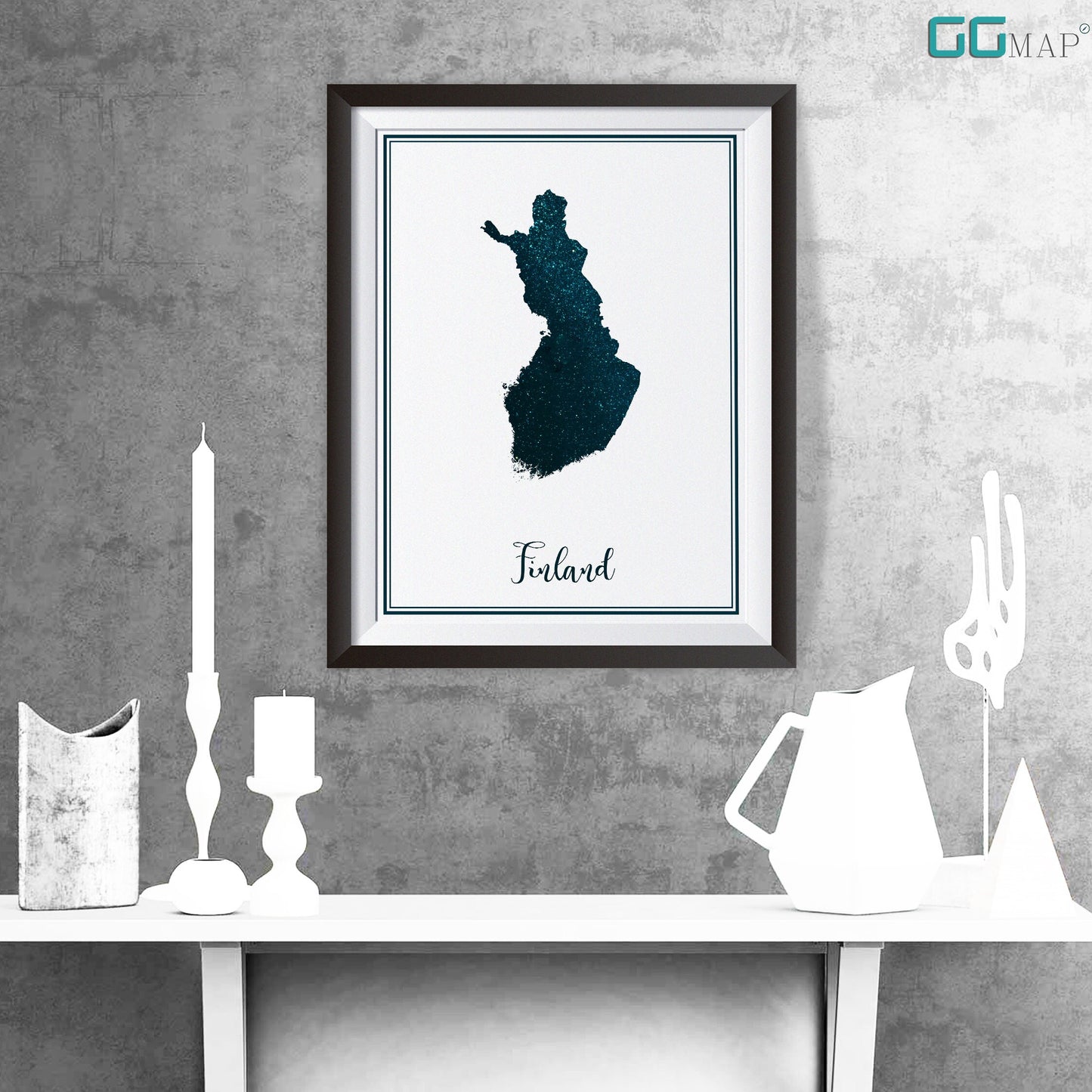 FINLAND map - Finland stars map - Travel poster - Home Decor - Wall decor - Office map - Finland gift - GeoGIS studio