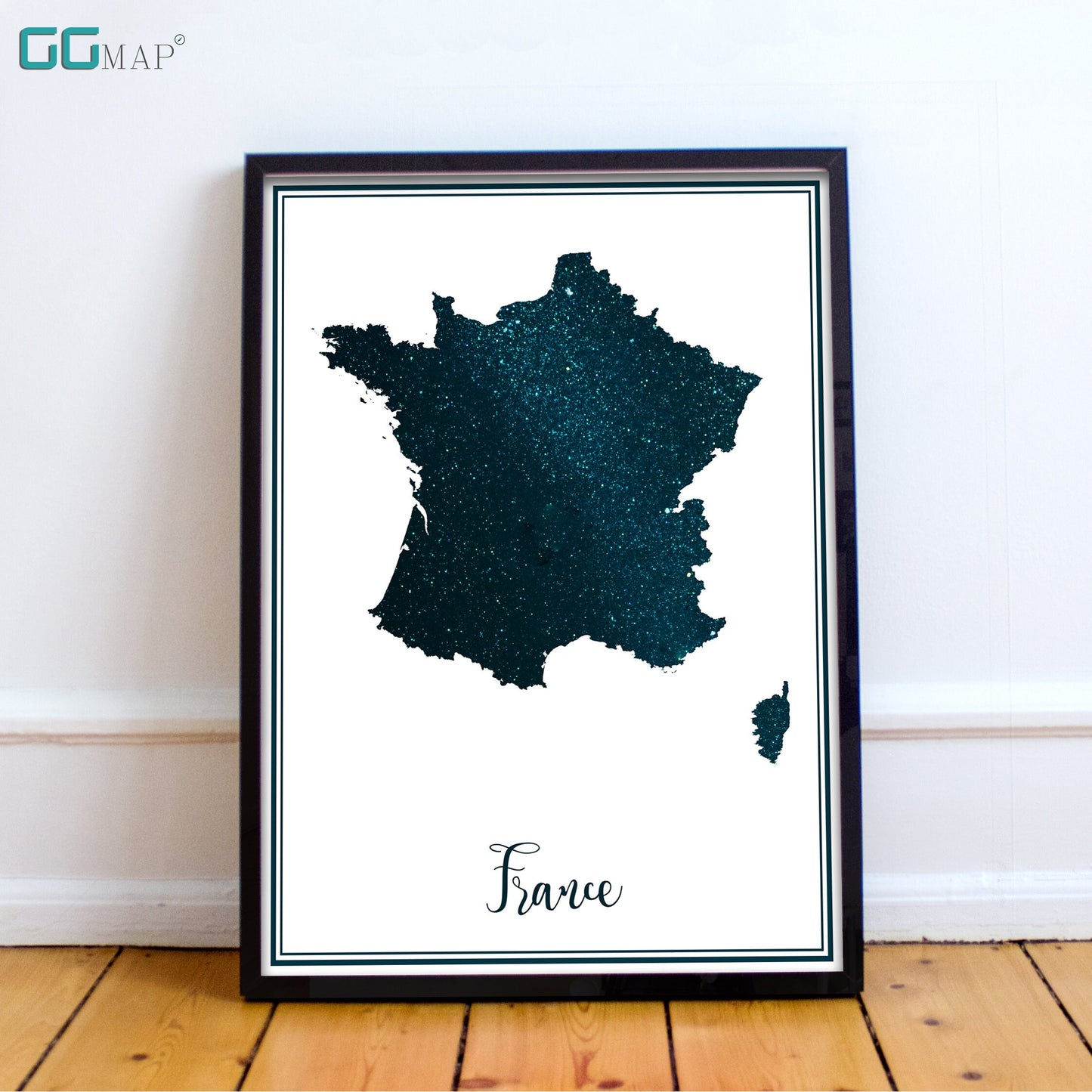 FRANCE map - France stars map - Travel poster - Home Decor - Wall decor - Office map - France gift - GeoGIS studio