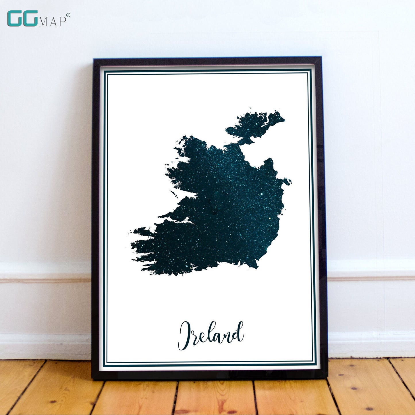 IRELAND map -Ireland stars map - Travel poster - Home Decor - Wall decor - Office map - Ireland gift