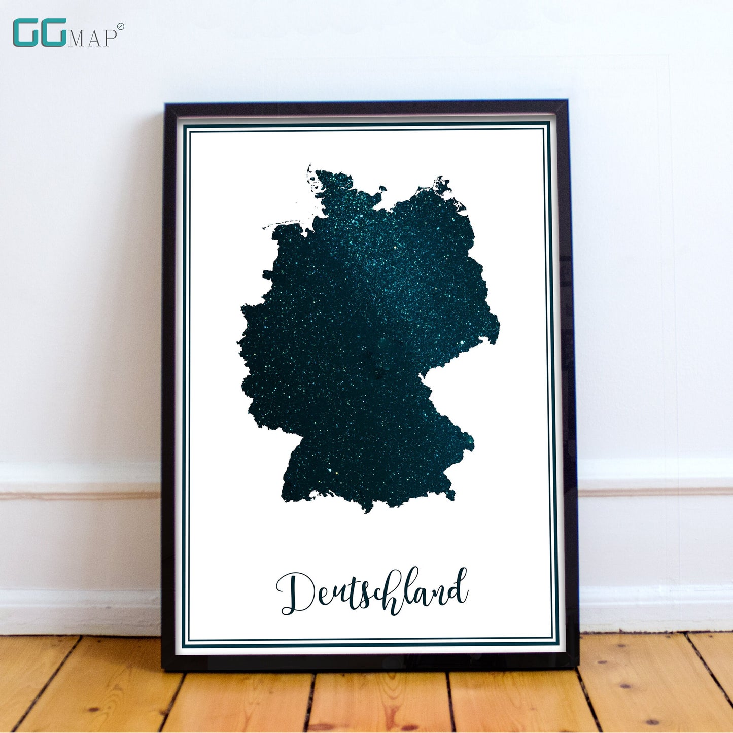 DEUTSCHLAND map - Deutschland stars map - Travel poster - Home Decor - Wall decor - Office map - Deutschland gift - GeoGIS studio