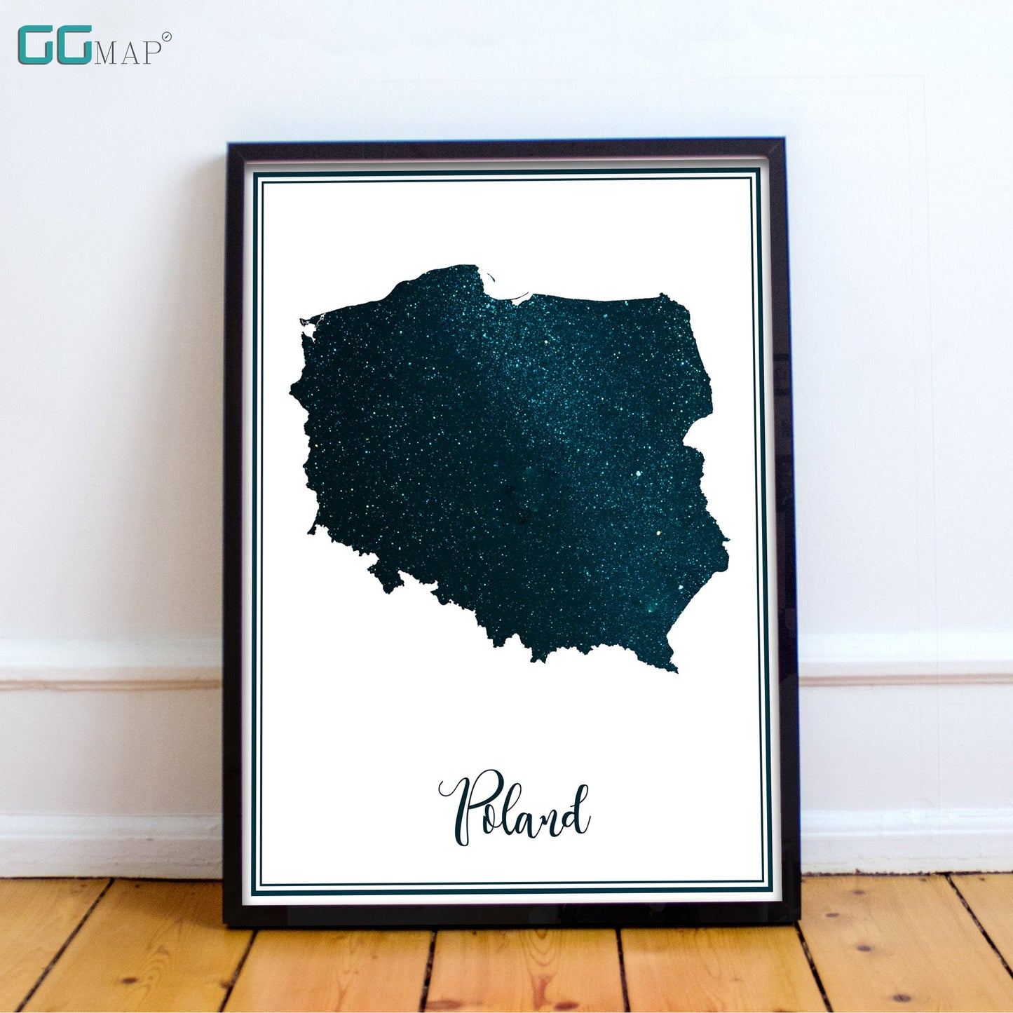 POLAND map - Poland stars map - Travel poster - Home Decor - Wall decor - Office map - Poland gift - GeoGIS studio