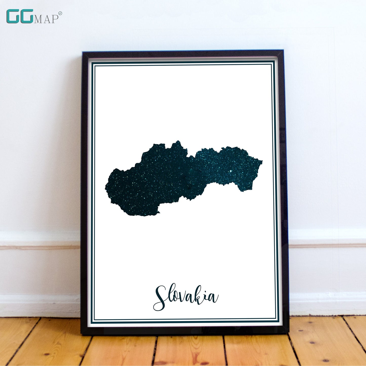 SLOVAKIA map - Slovakia stars map - Travel poster - Home Decor - Wall decor - Office map - Slovakia gift - GeoGIS studio