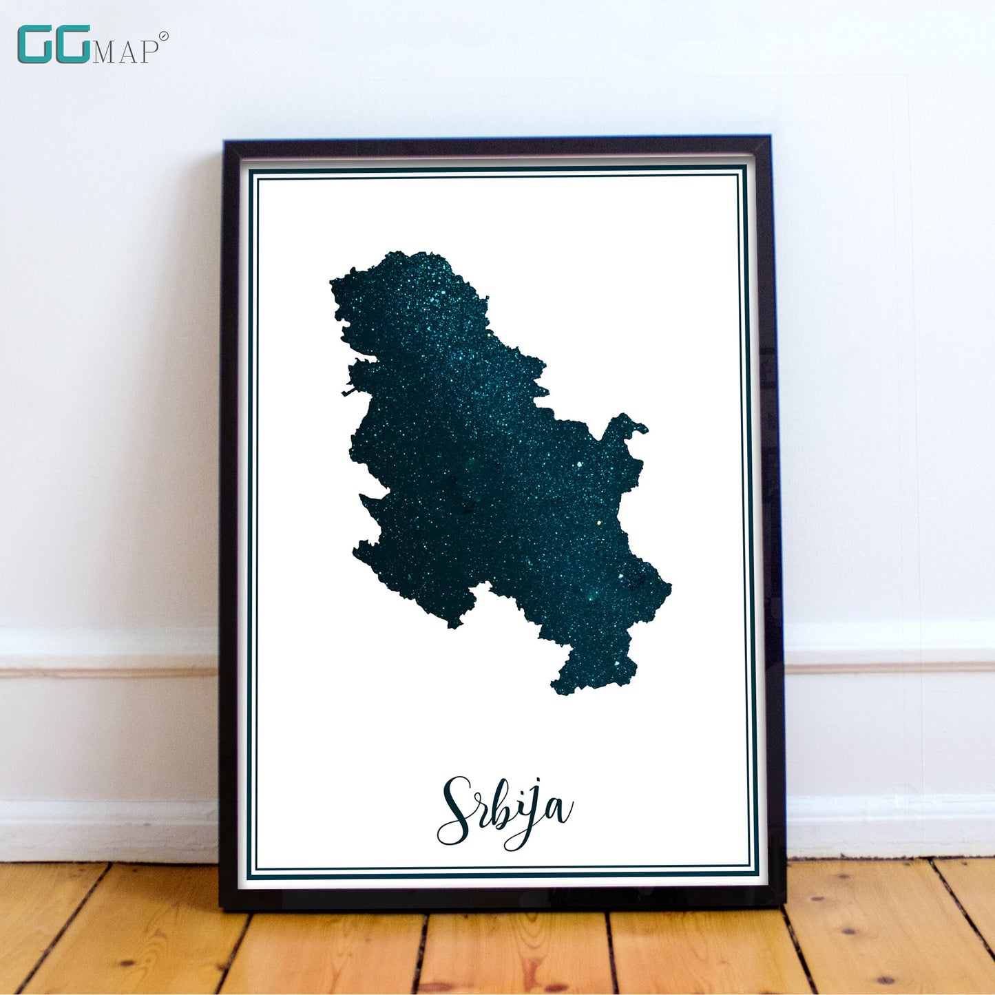 SRBIJA map - Srbija stars map - Travel poster - Home Decor - Wall decor - Office map - Srbija gift - GeoGIS studio