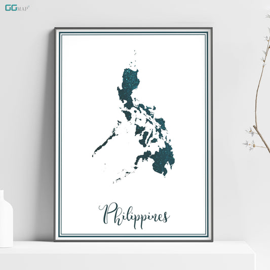 a poster of a map of the philippines