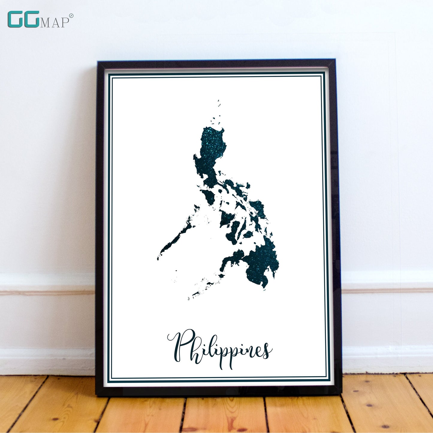 PHILIPPINES map - Philippines stars map - Travel poster - Home Decor - Wall decor - Office map - Philippines gift - GeoGIS studio