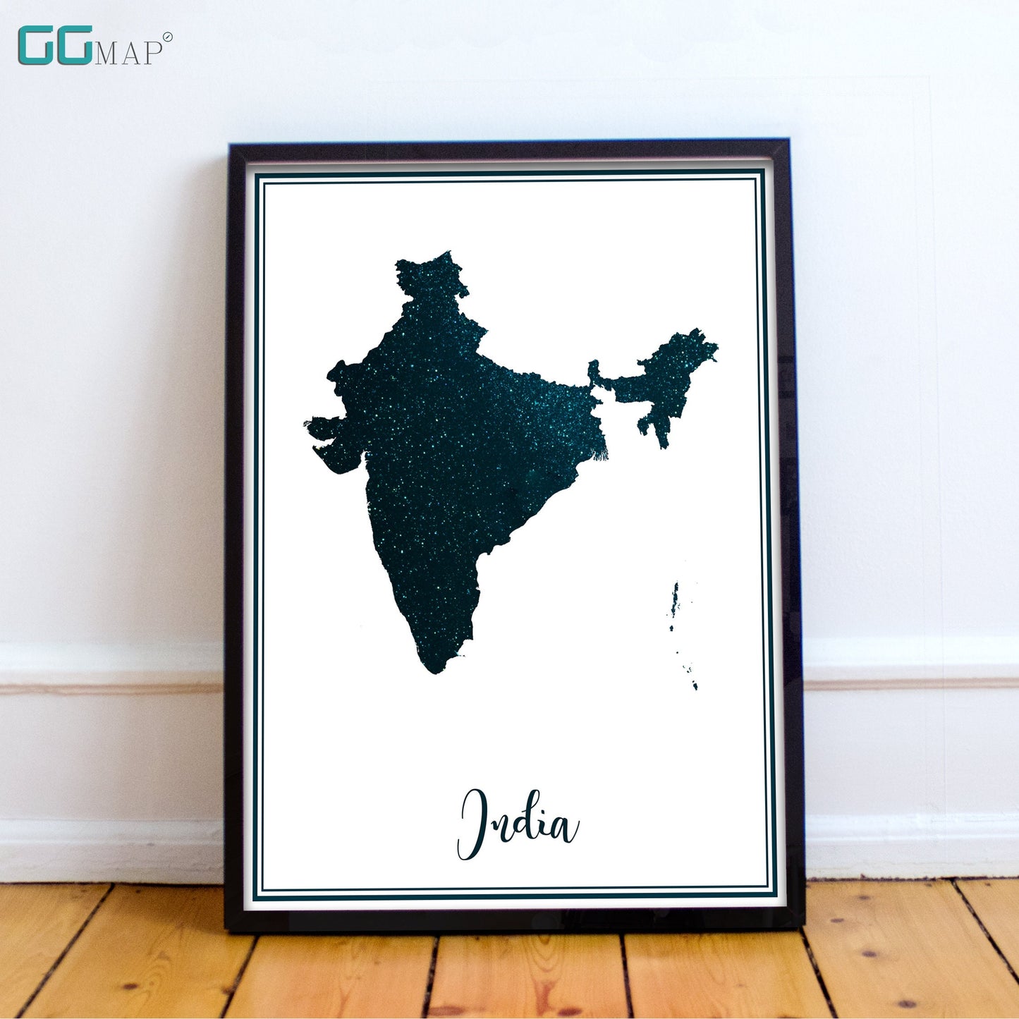 INDIA map - India stars map - Travel poster - Home Decor - Wall decor - Office map - India gift - GeoGIS studio