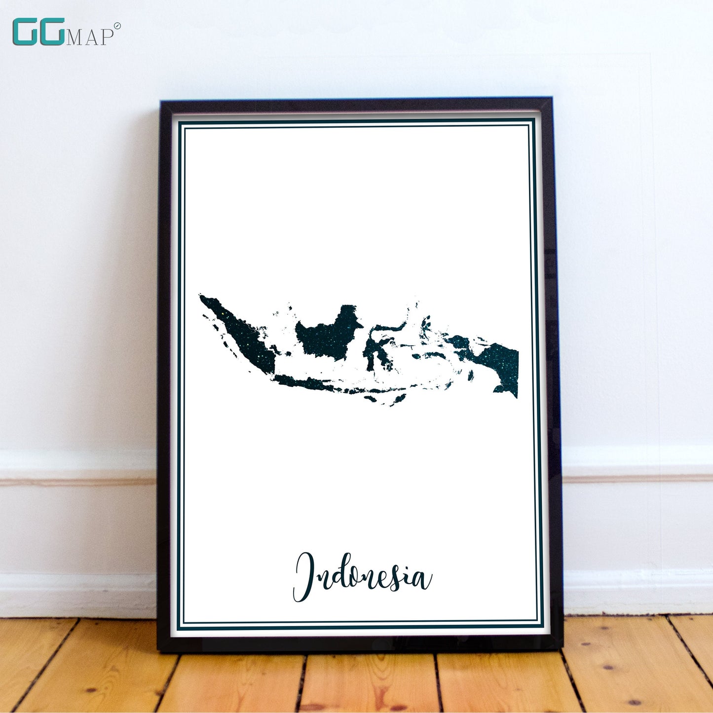 INDONESIA map - Indonesia stars map - Travel poster - Home Decor - Wall decor - Office map - Indonesia gift - GeoGIS studio