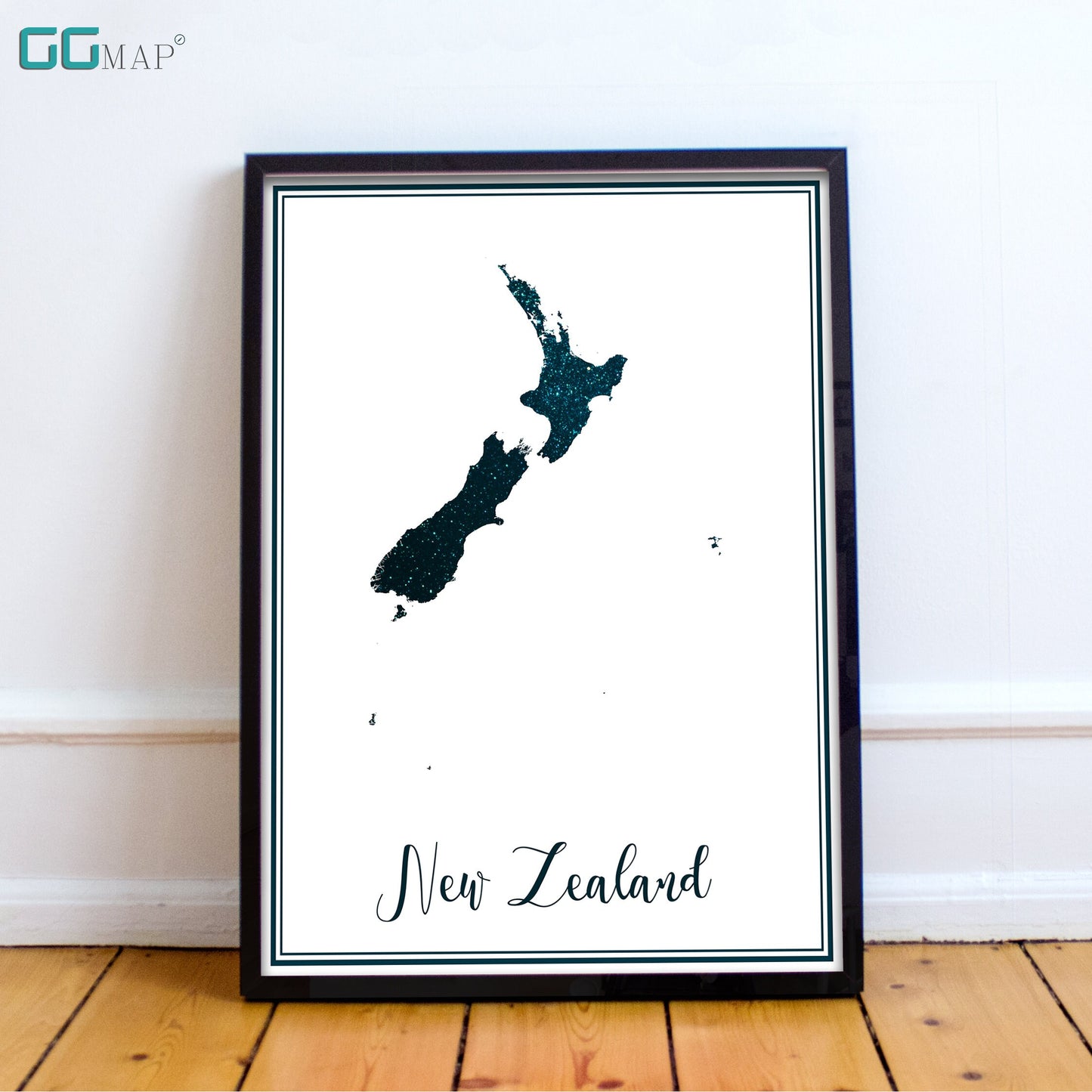 NEW ZEALAND map - New Zealand stars map - Travel poster - Home Decor - Wall decor - Office map - New Zealand gift - GeoGIS studio