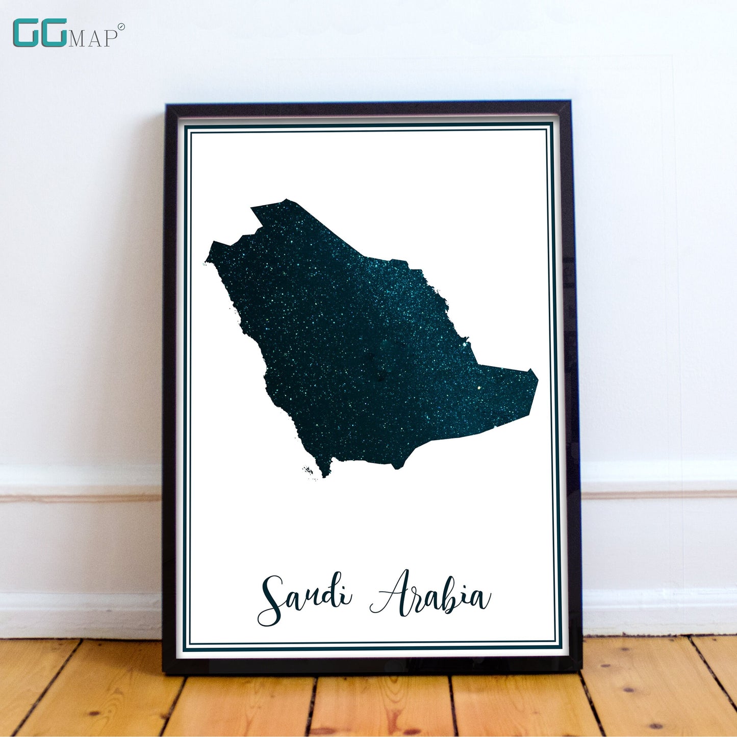 SAUDI ARABIA map - Saudi Arabia stars map - Travel poster - Home Decor - Wall decor - Office map - Saudi Arabia gift - GeoGIS studio