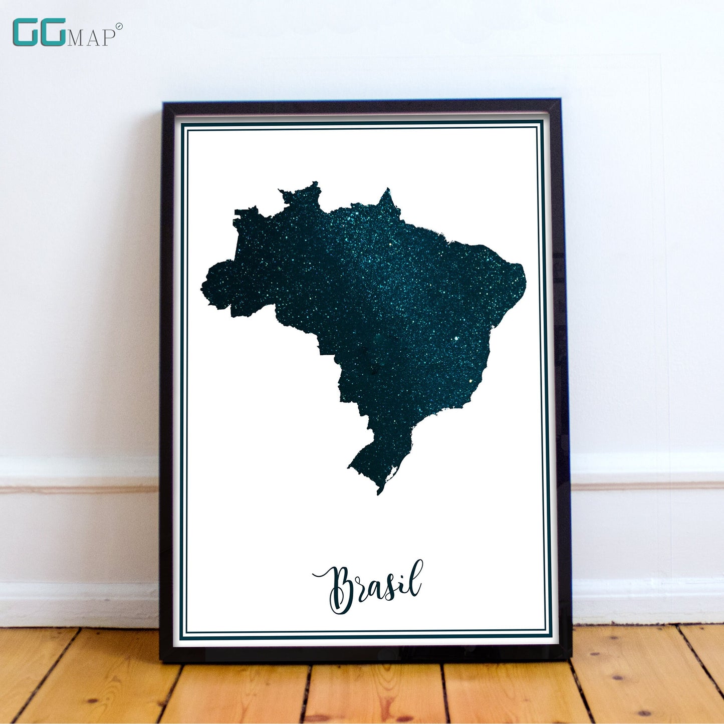 BRAZIL map - Brazil stars map - Brasil Travel poster - Home Decor - Wall decor - Office map - Brasil gift - GeoGIS studio