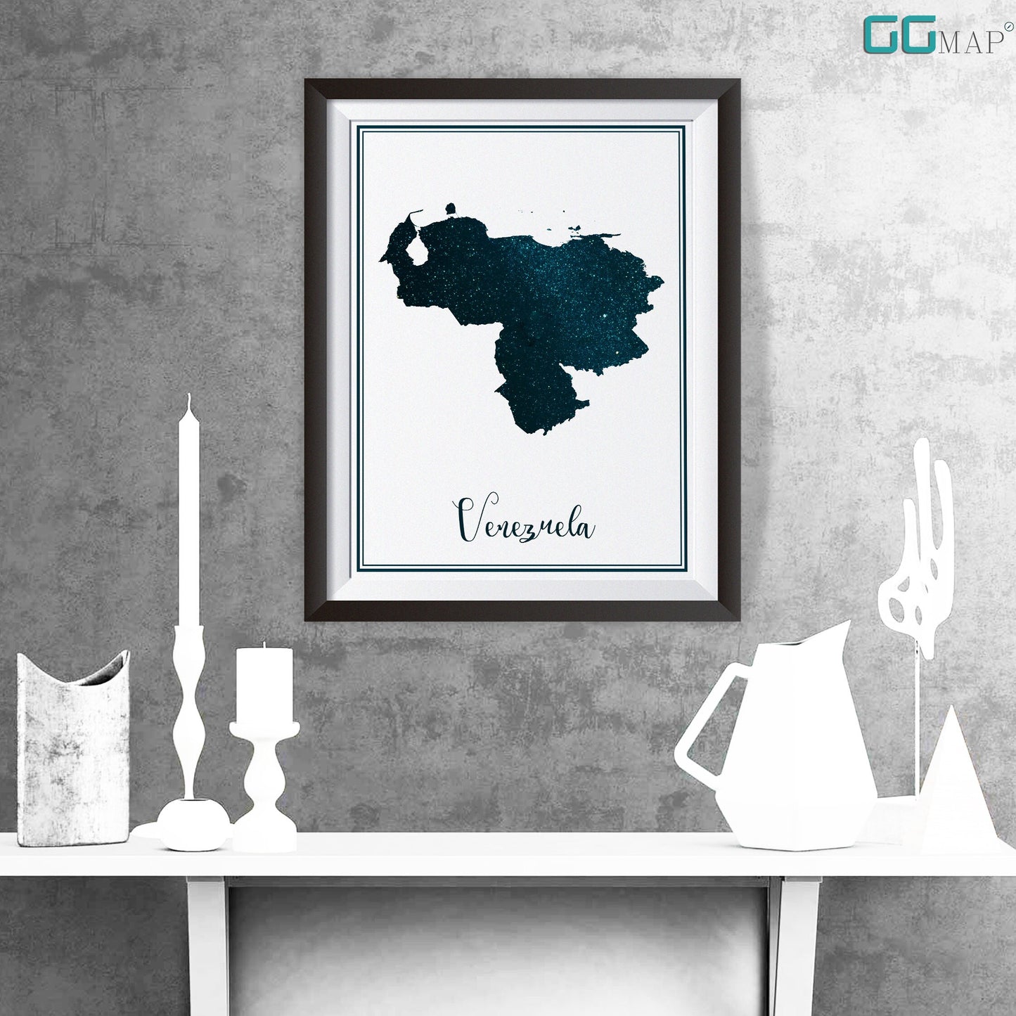 VENEZUELA map - Venezuela stars map - Venezuela Travel poster - Home Decor - Wall decor - Office map - Venezuela gift - GeoGIS studio