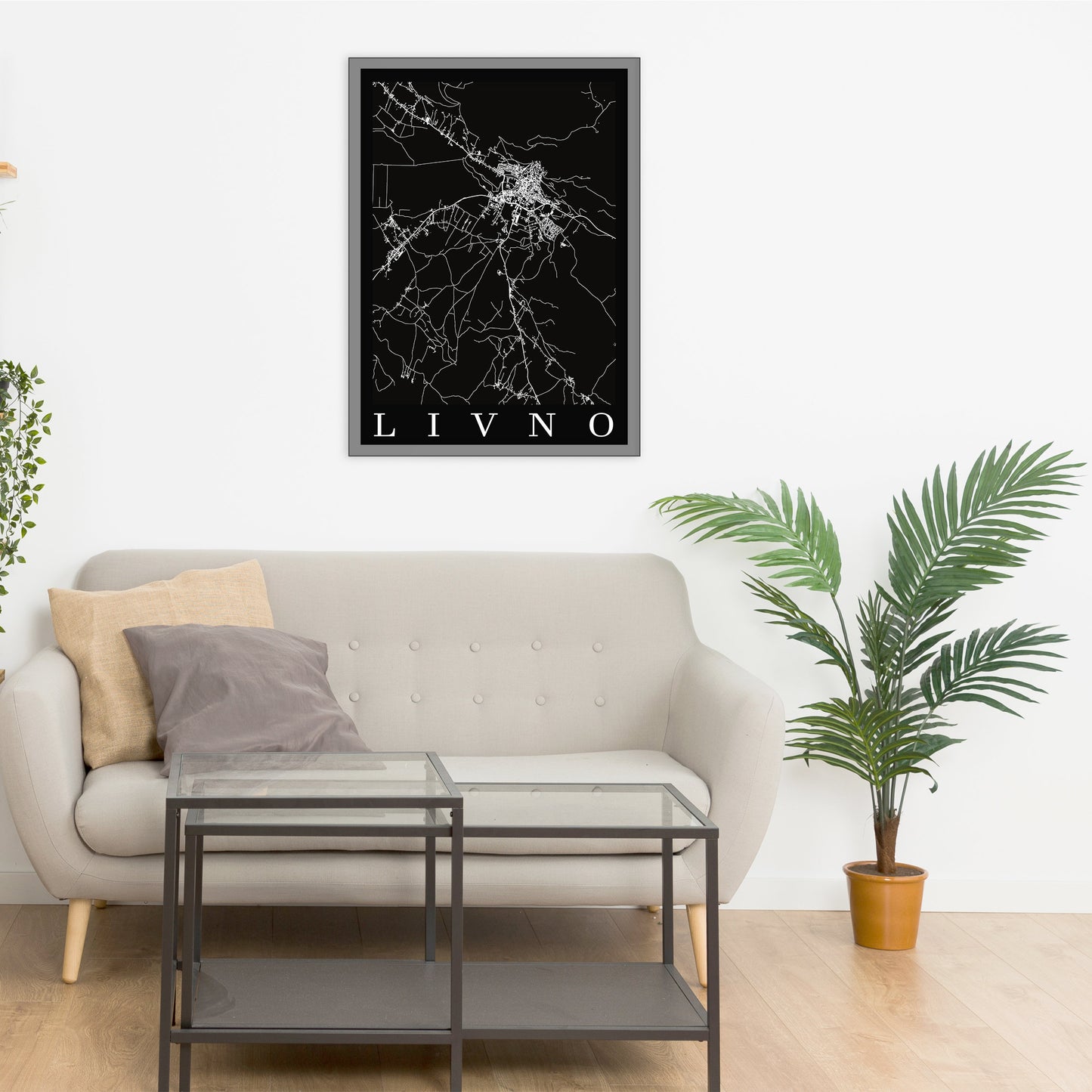 City map of LIVNO - Home Decor - Wall decor - Office map - Travel map - Print map - Poster city map - Livno black map - GeoGIS Studio