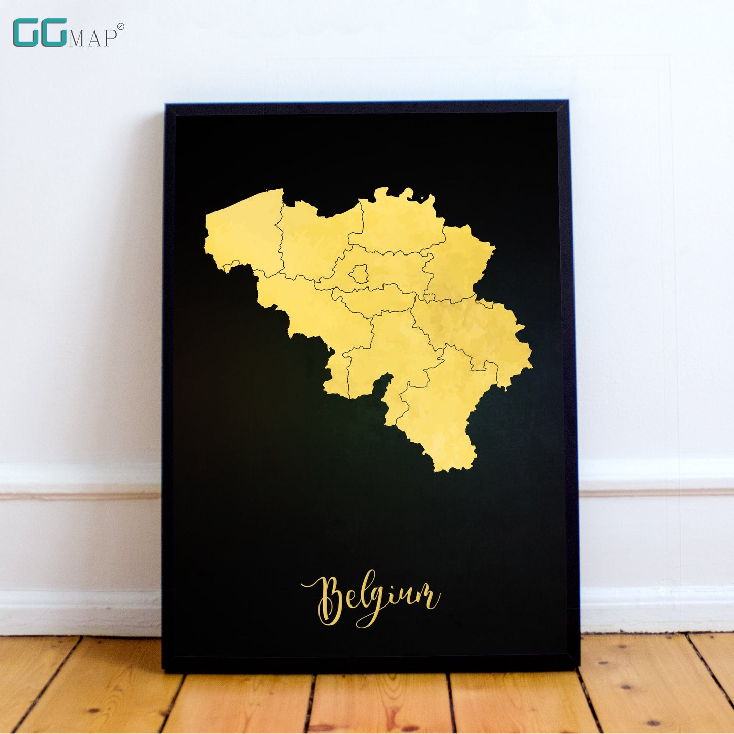 BELGIUM map - Belgium gold map - Travel poster - Home Decor - Wall decor - Office map - Belgium gift - GeoGIS studio