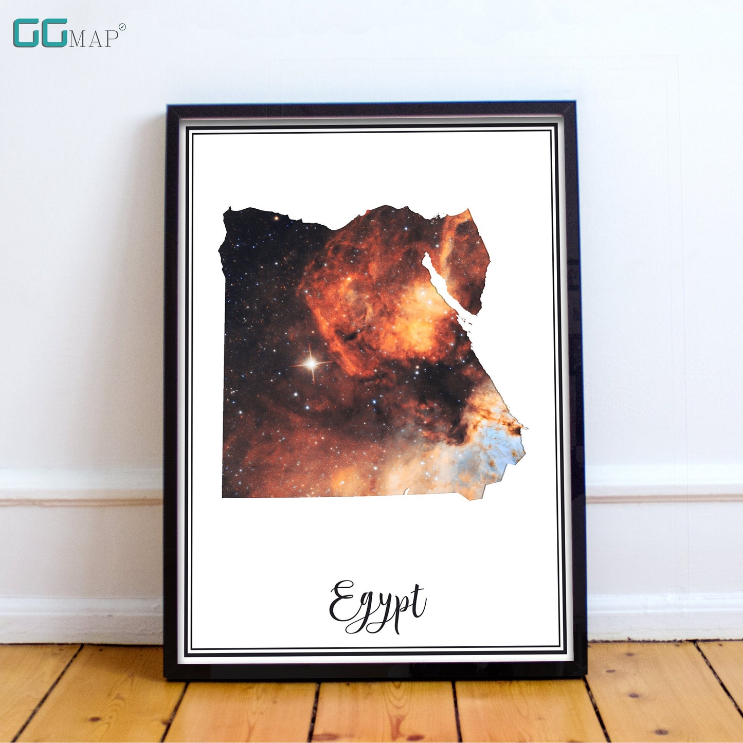 EGYPT map - Egypt Omega nebula map - Travel poster - Home Decor - Wall decor - Office map - Egypt gift - GGmap - Egypt poster