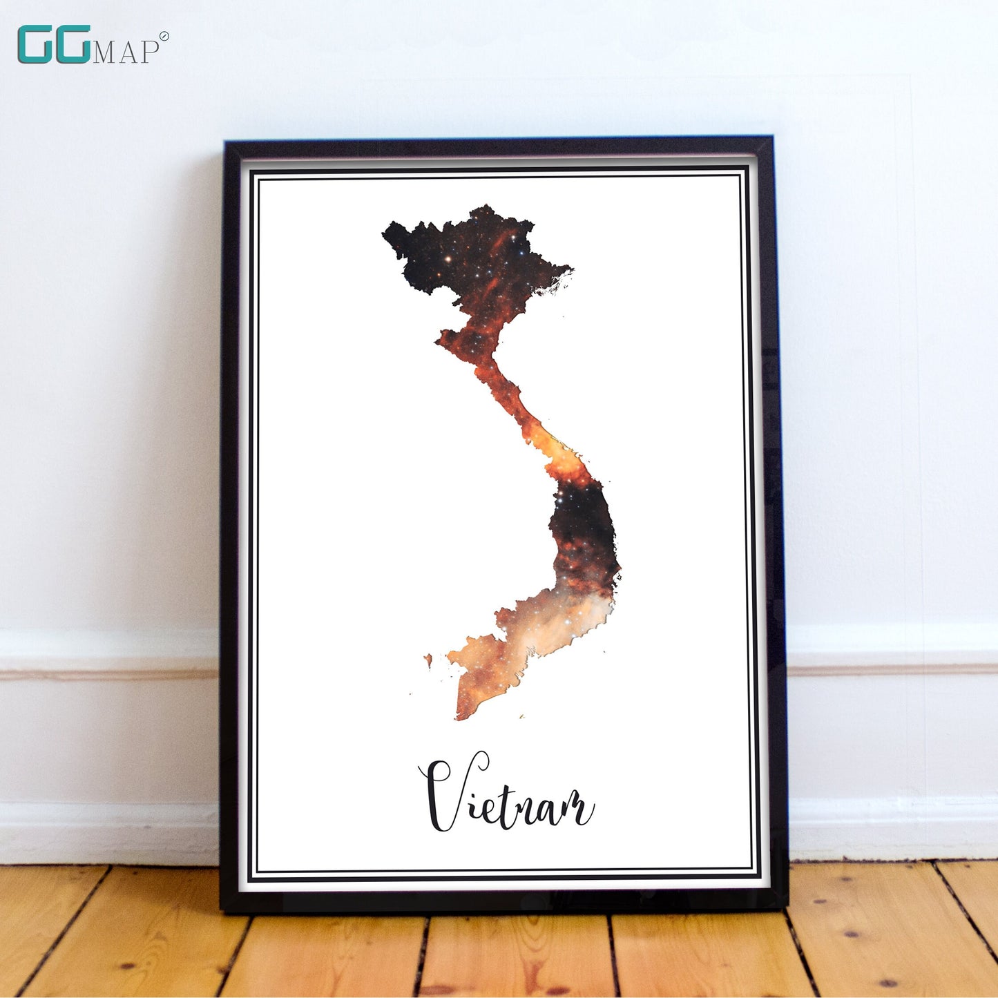 VIETNAM map - Vietnam Omega nebula map - Travel poster - Home Decor - Wall decor - Office map - Vietnam gift - GGmap - Vietnam poster