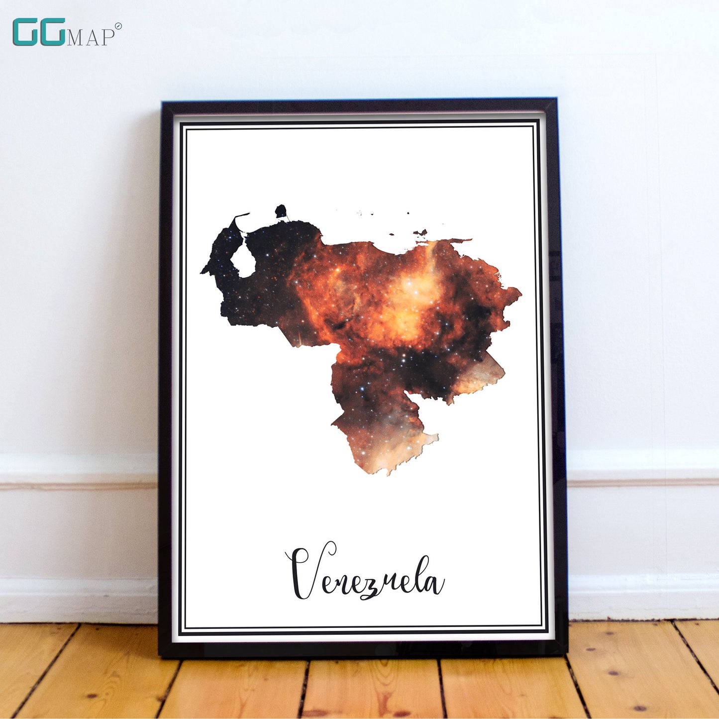 VENEZUELA map - Venezuela Omega nebula map - Travel poster - Wall decor - Office map - Venezuela gift - GGmap - Venezuela poster