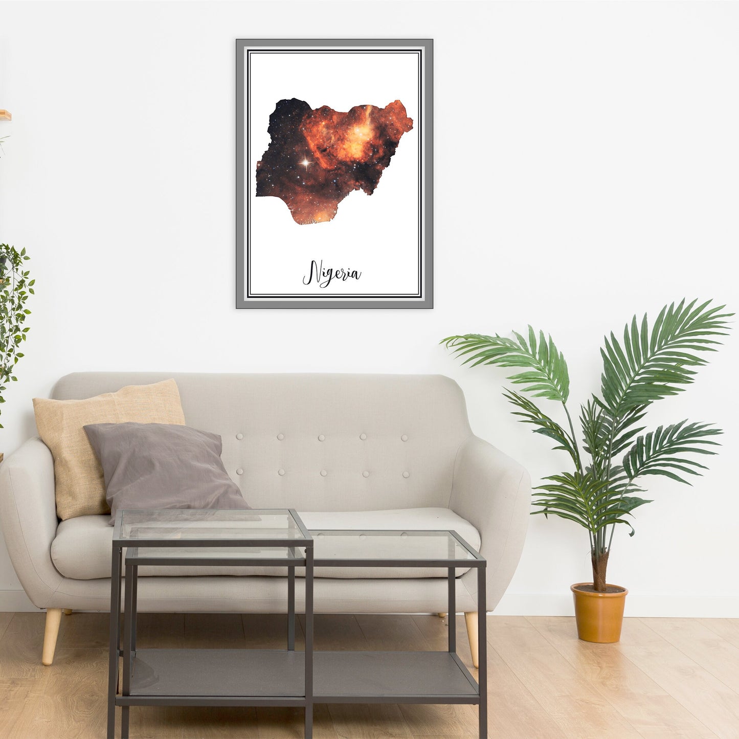 NIGERIA map - Nigeria Omega nebula map - Travel poster - Home Decor - Wall decor - Office map - Nigeria gift - GGmap - Nigeria poster