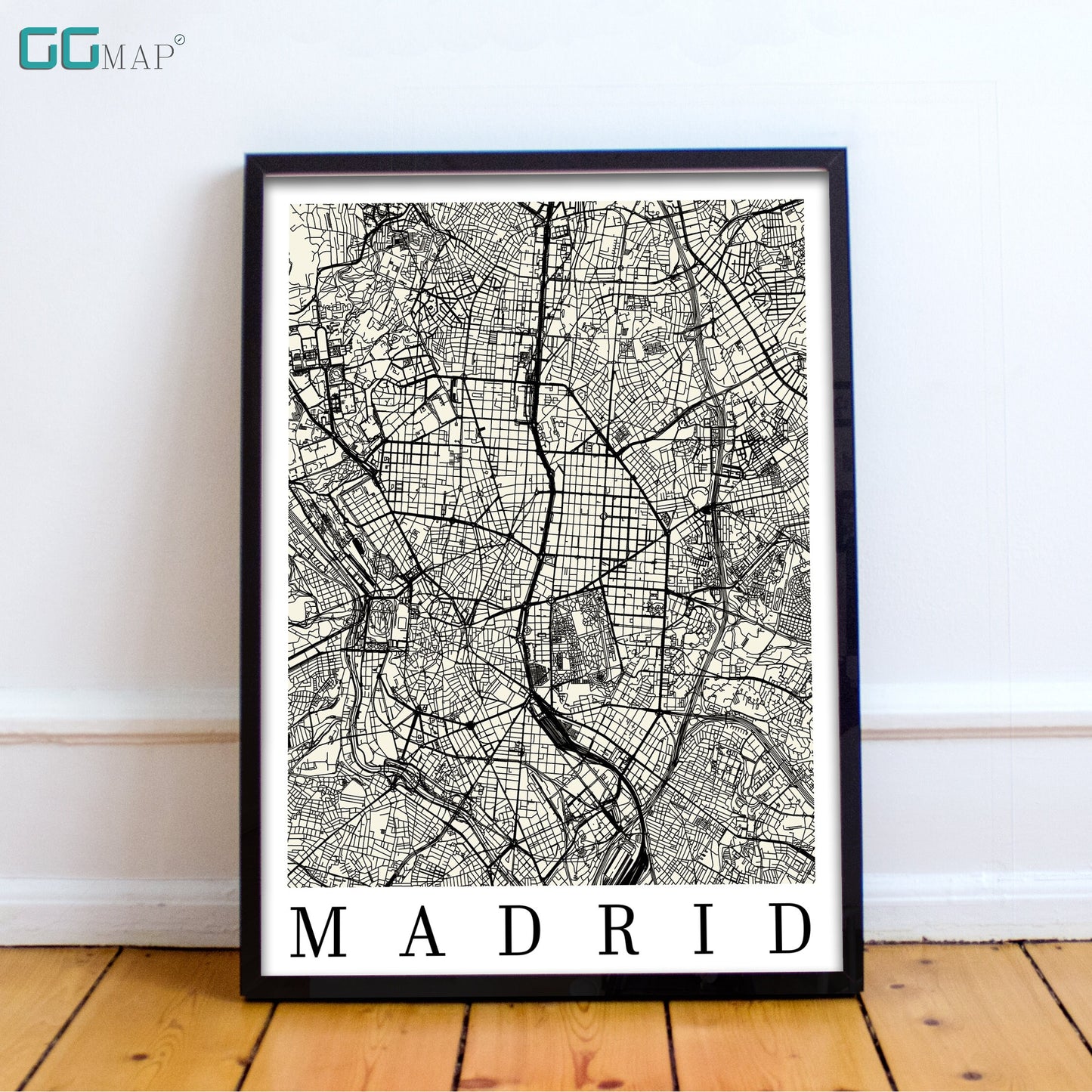 City map of MADRID - Home Decor - Wall decor - Office map - Travel map - Print map - Poster city map - Madrid map - GeoGIS Studio