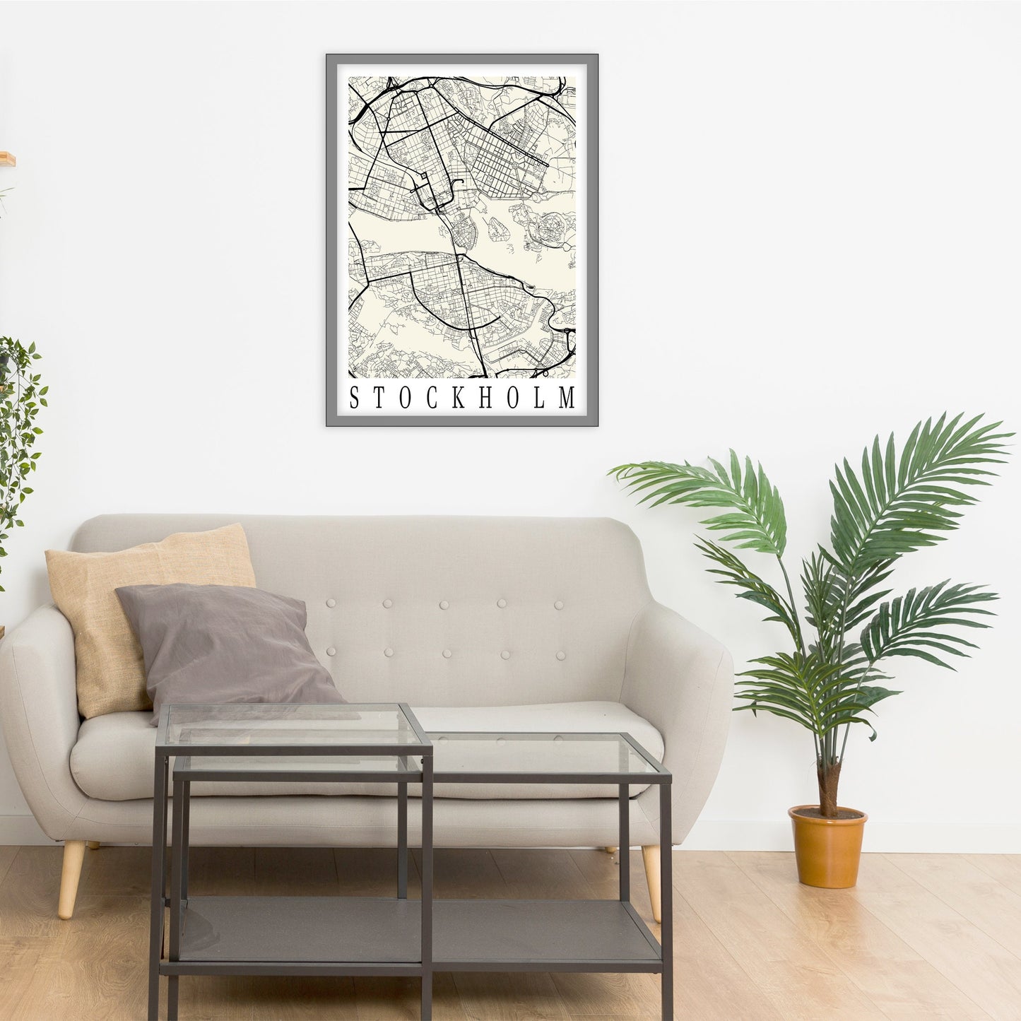 City map of STOCKHOLM - Home Decor - Wall decor - Office map - Travel map - Print map - Poster city map - Stockholm map