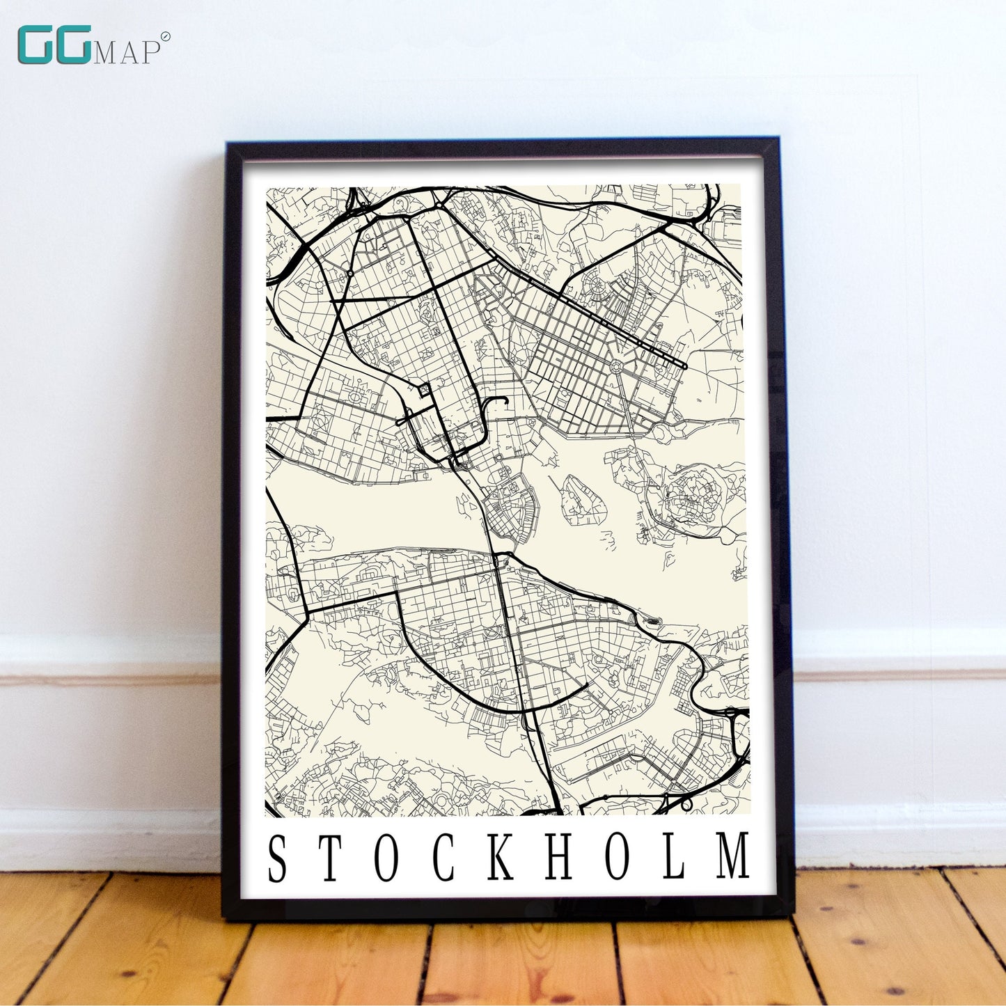 City map of STOCKHOLM - Home Decor - Wall decor - Office map - Travel map - Print map - Poster city map - Stockholm map