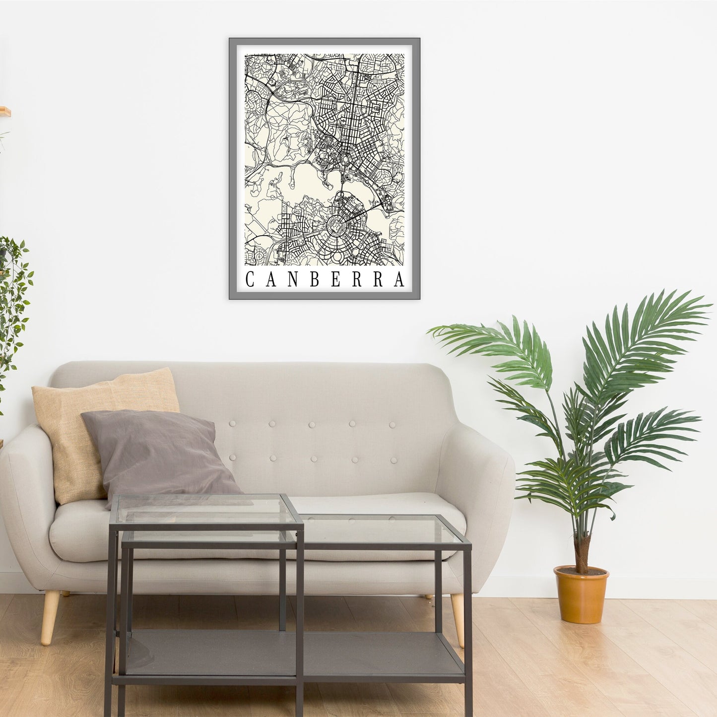 City map of CANBERRA - Home Decor - Wall decor - Office map - Travel map - Print map - Poster city map - Canberra map - GeoGIS Studio